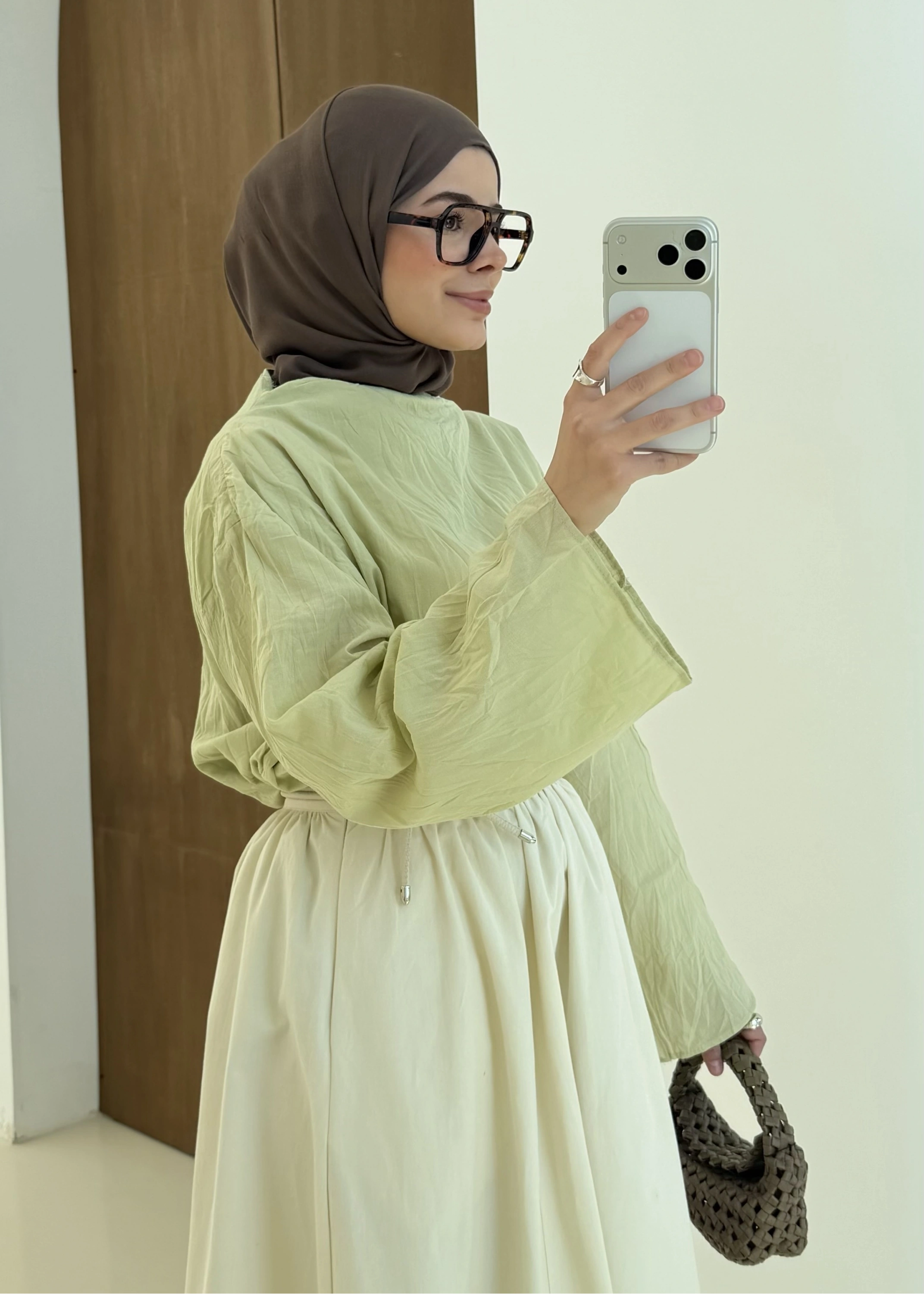 DİK YAKA VUAL GÖMLEK YEŞİL