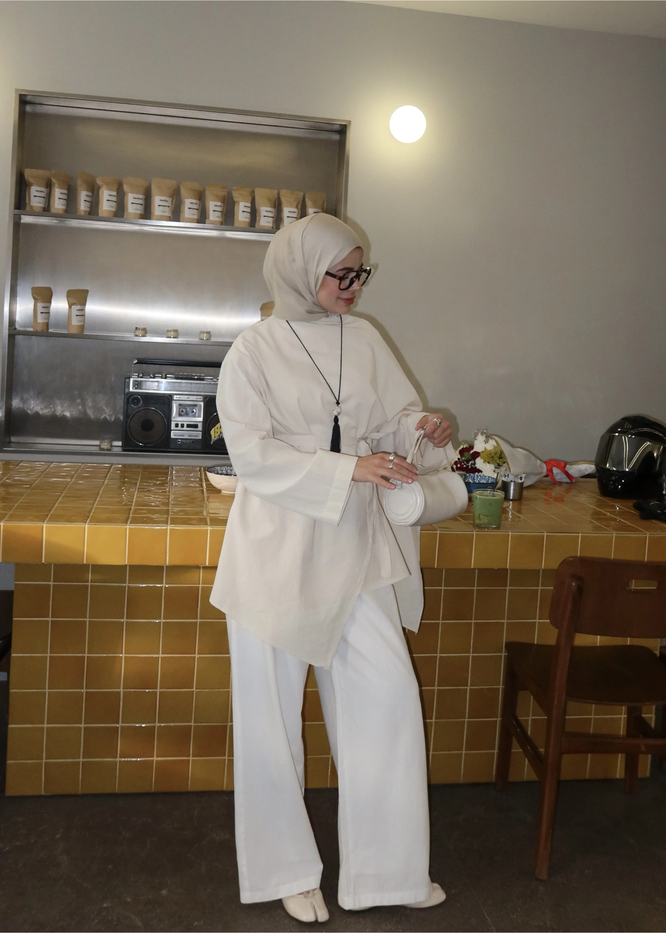 5479 FULAR DTY KETEN TUNİK NATURAL