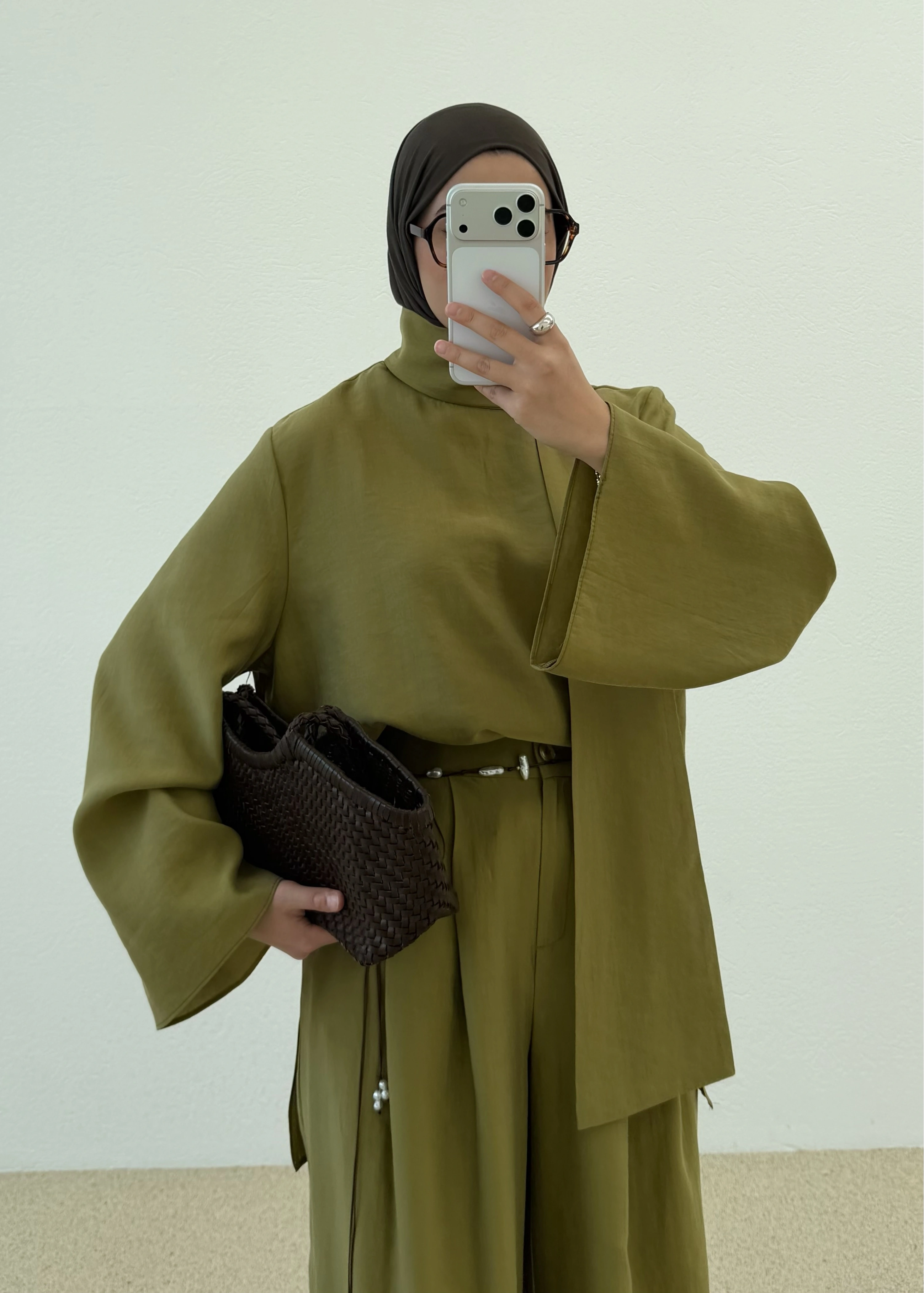 7143 PALAZZO İKİLİ TAKIM Olive green