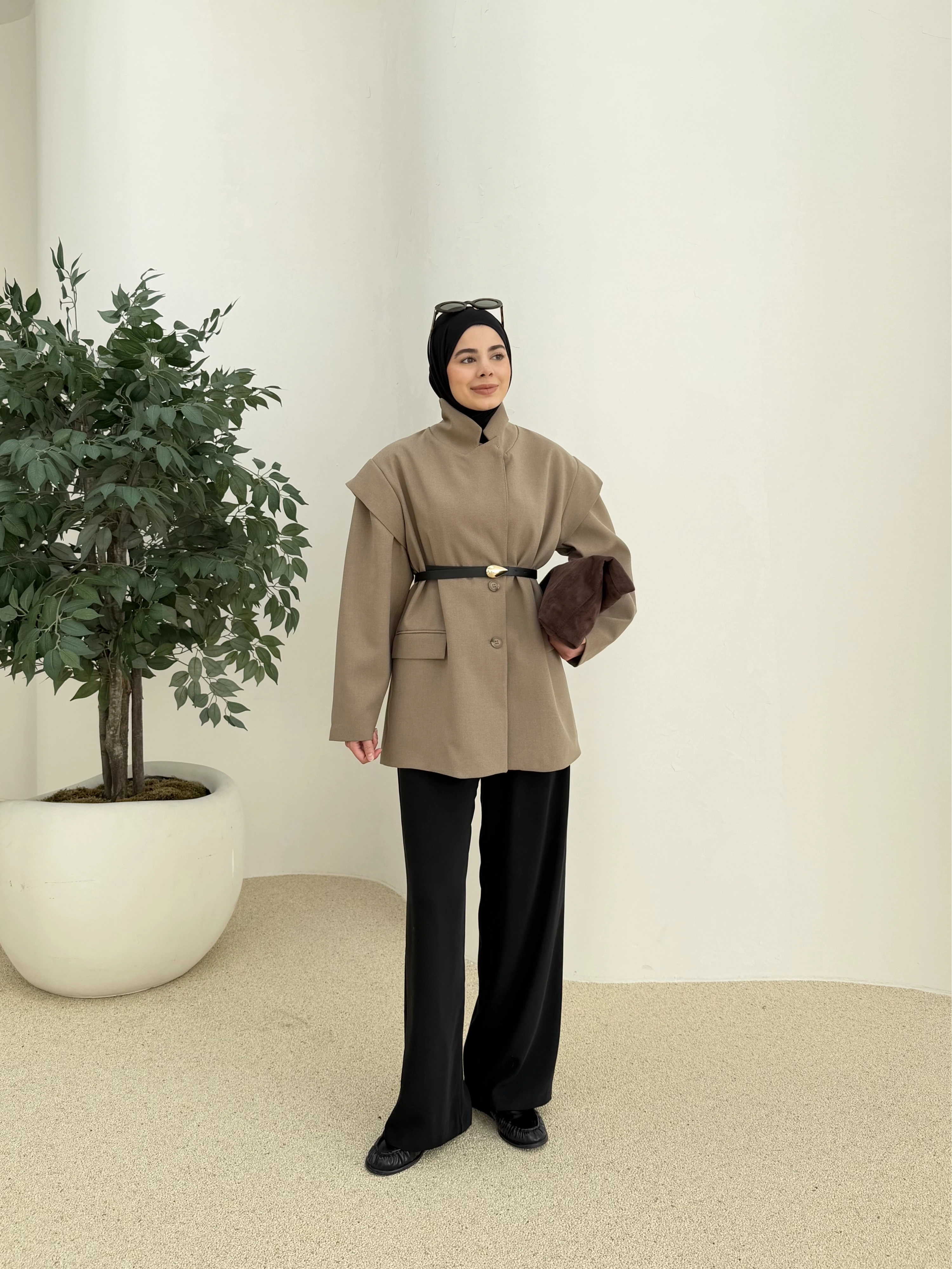 7637 KOL DETAY OVERSİZE CEKET HAKİ