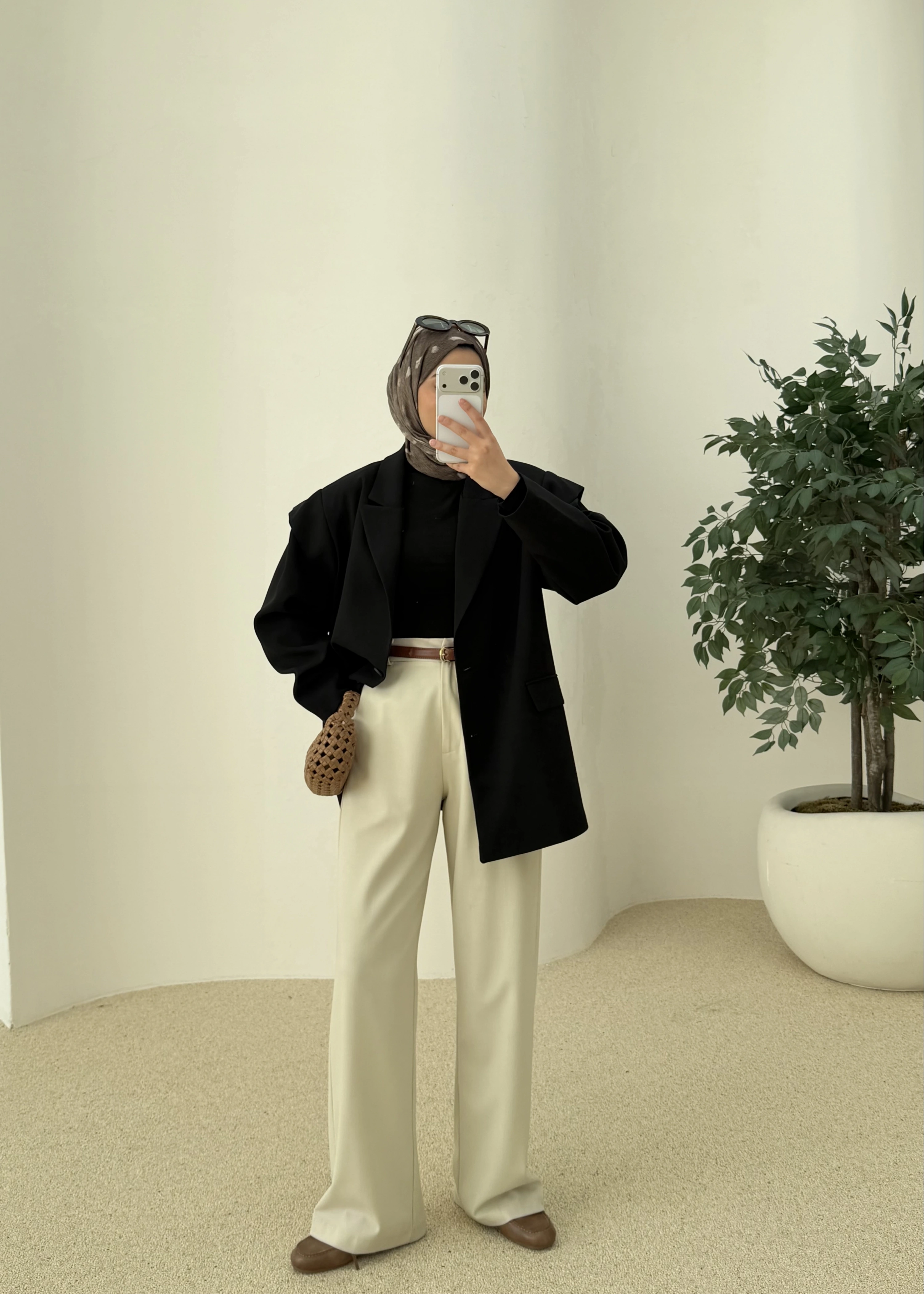 7637 KOL DETAY OVERSİZE CEKET SİYAH