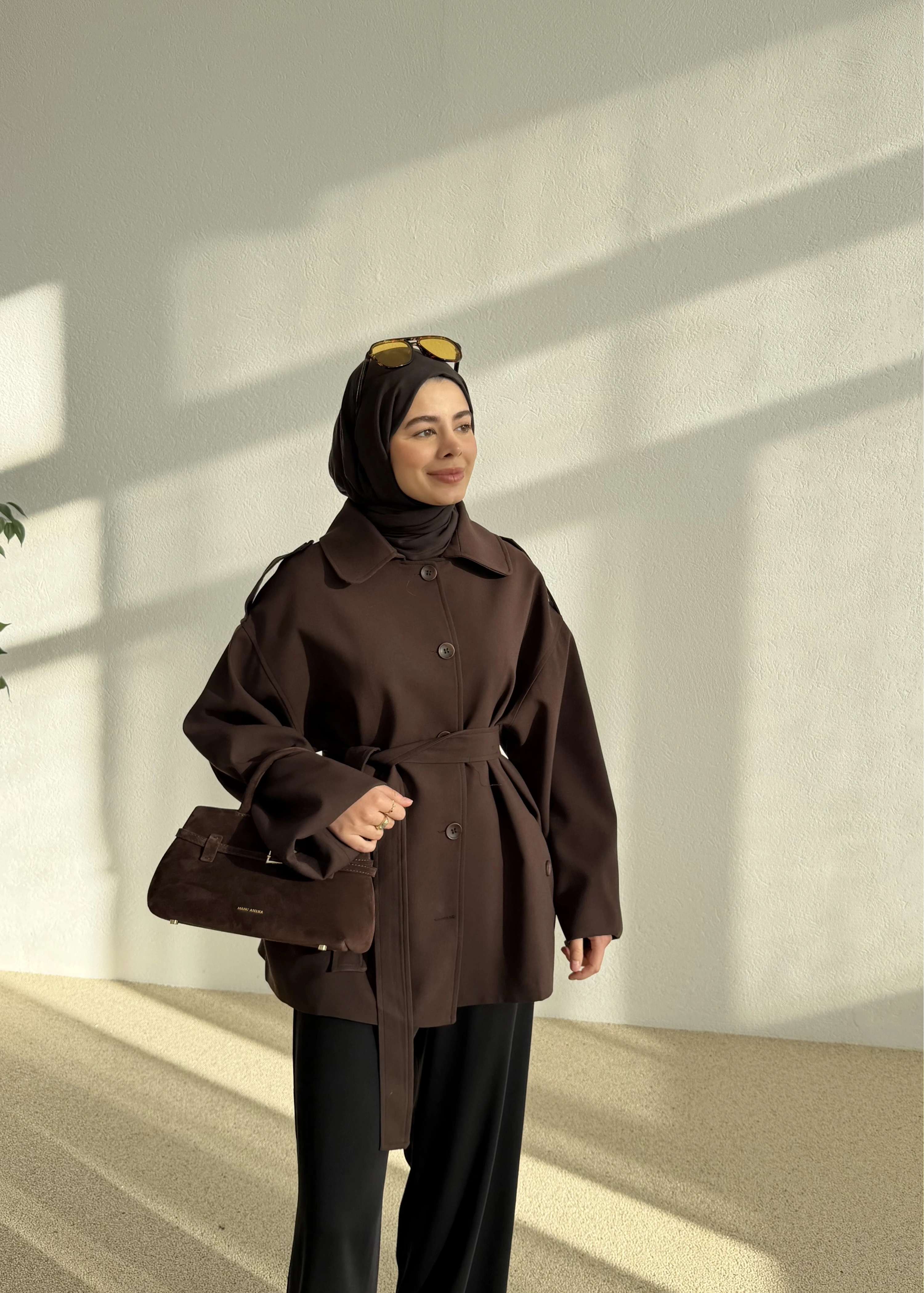 7651 MERİ TRENÇ KAHVE