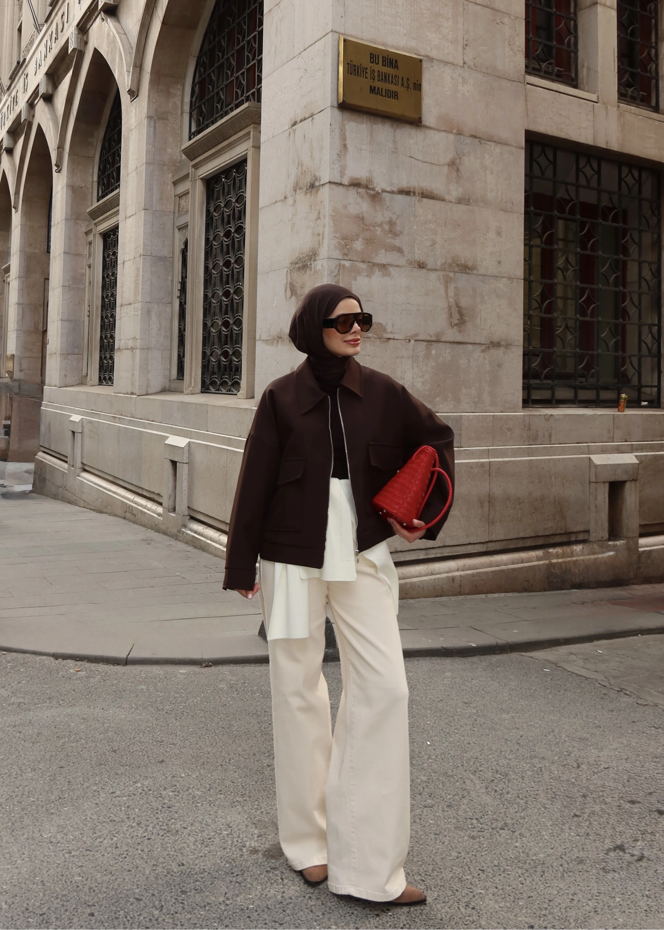 7670 BOMBER CEKET ACI KAHVE