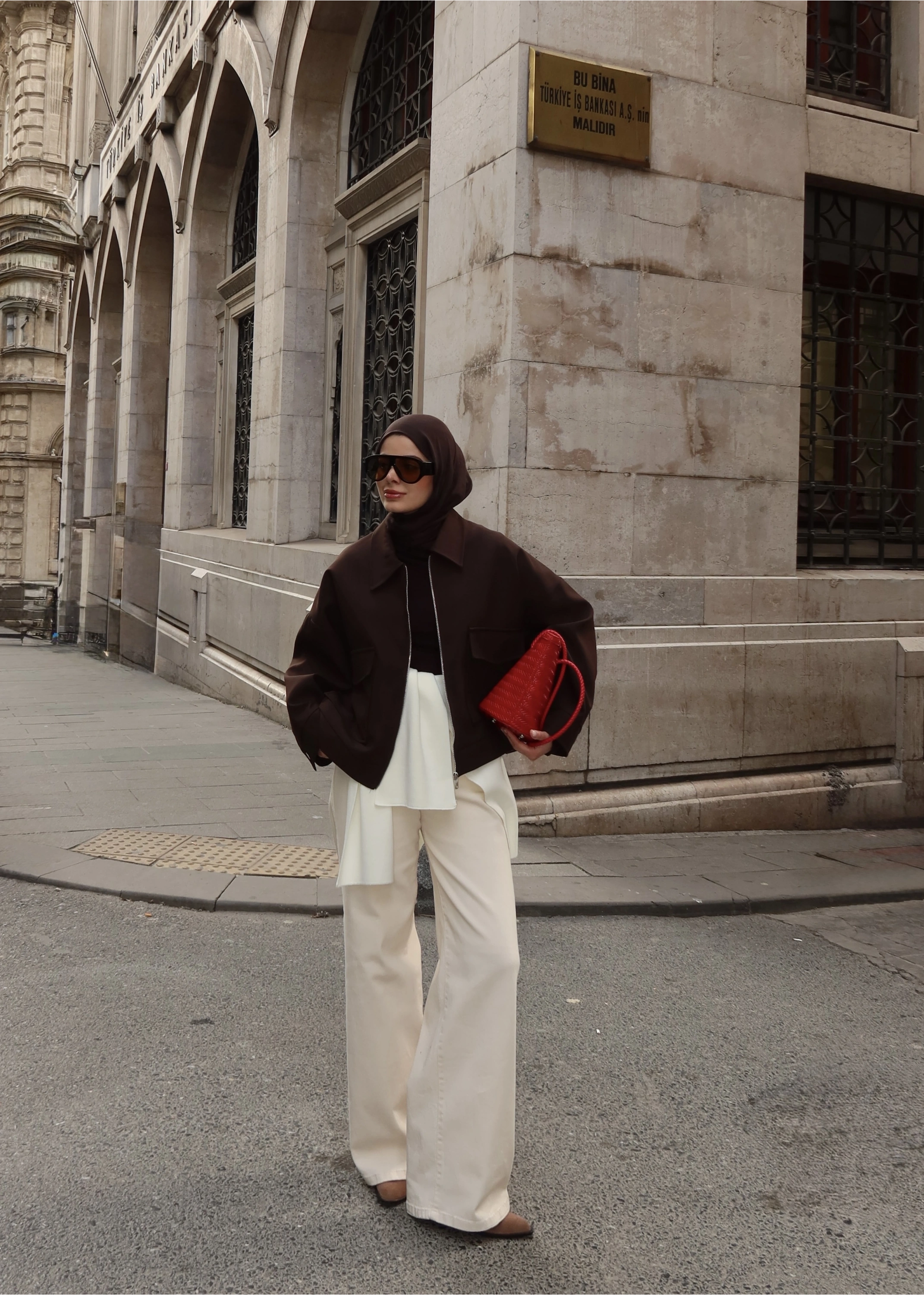 7670 BOMBER CEKET ACI KAHVE