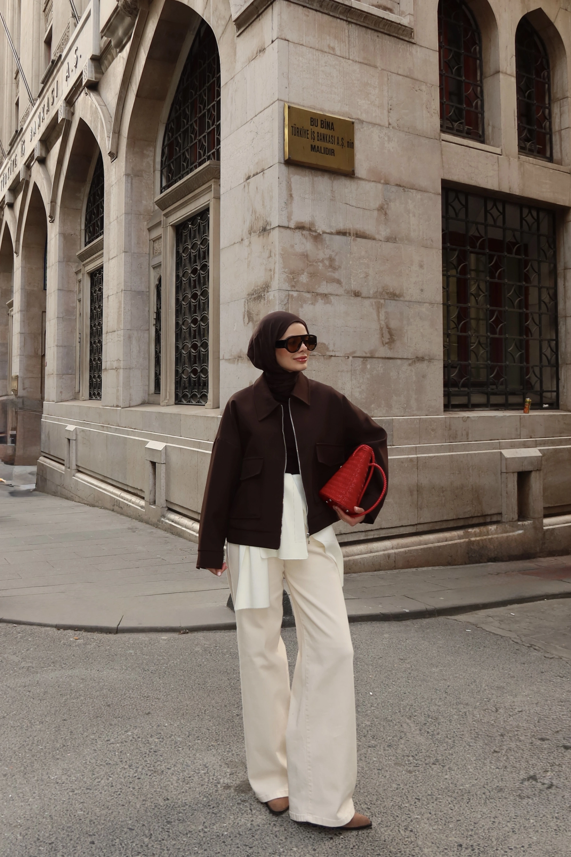 7670 BOMBER CEKET ACI KAHVE