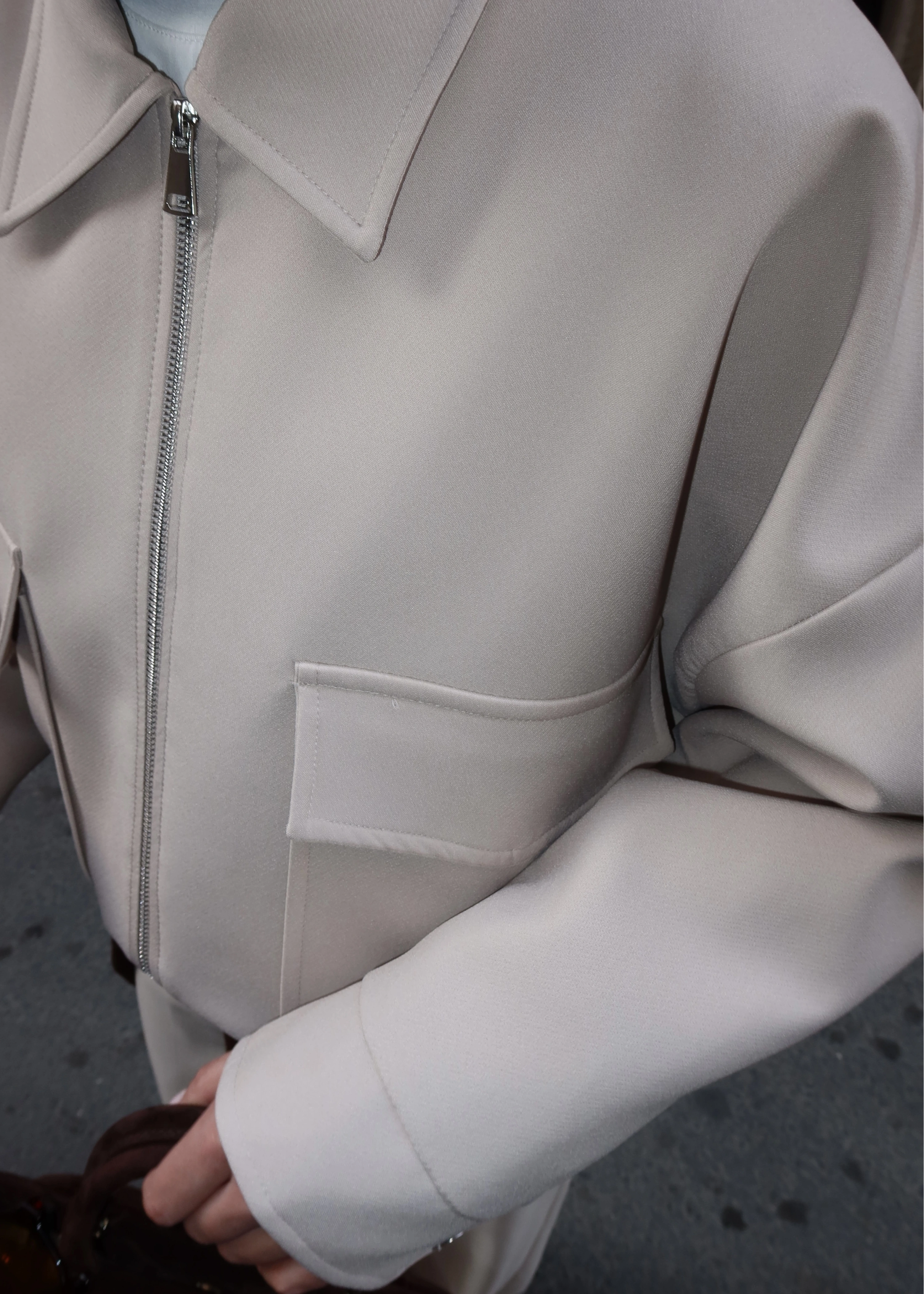 7670 BOMBER CEKET bej