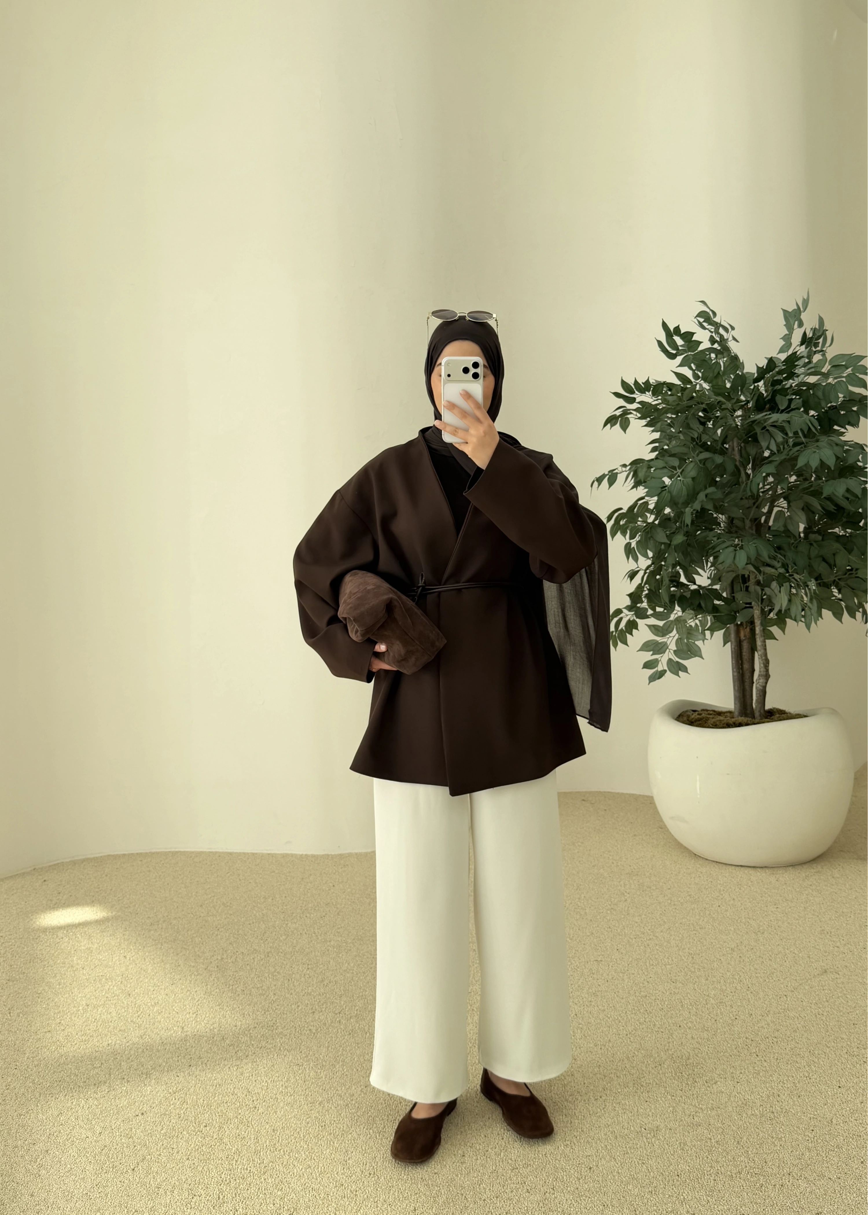 7673 POLEVİSKON CEKET KAHVE