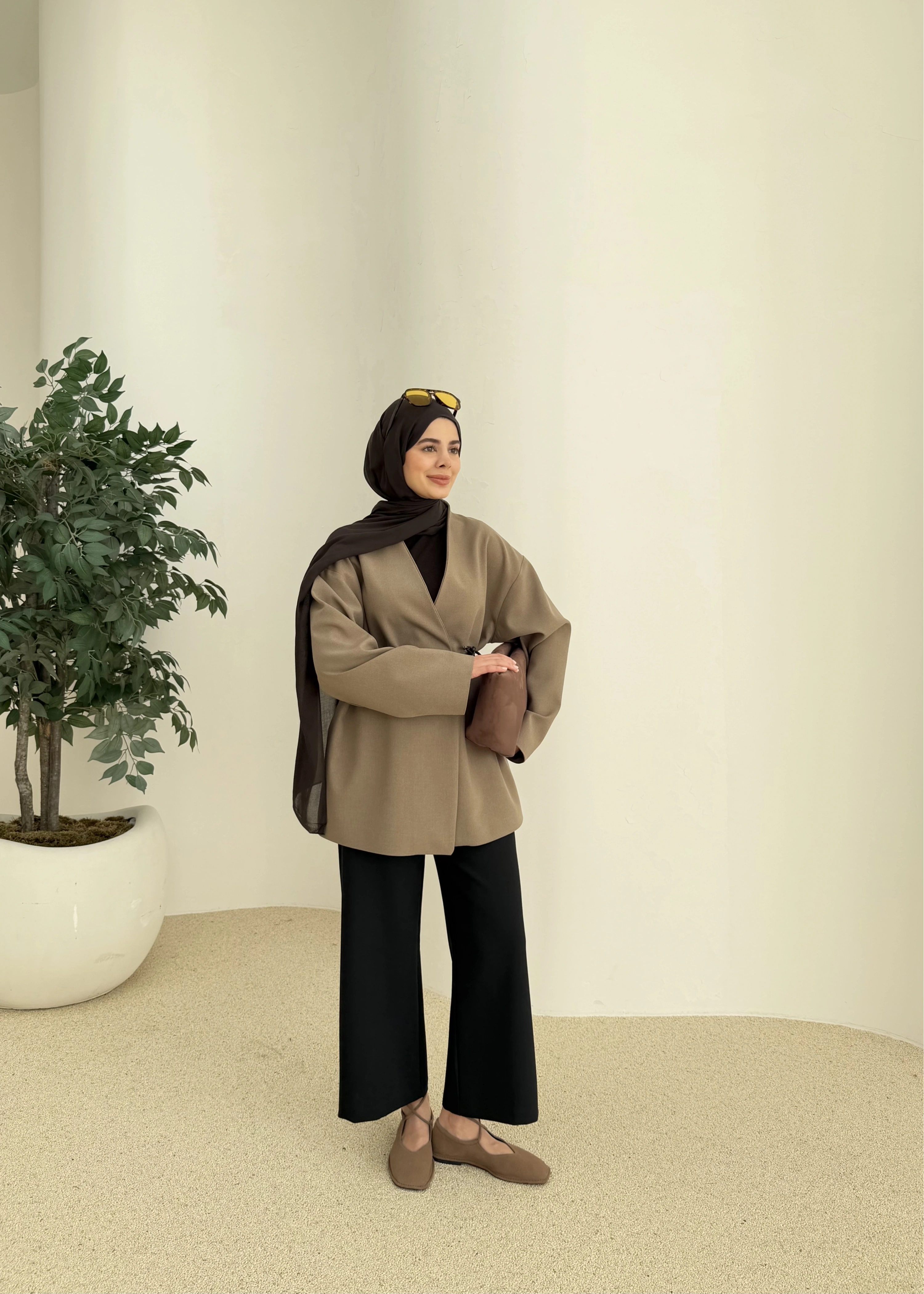 7673 POLEVİSKON CEKET VİZON