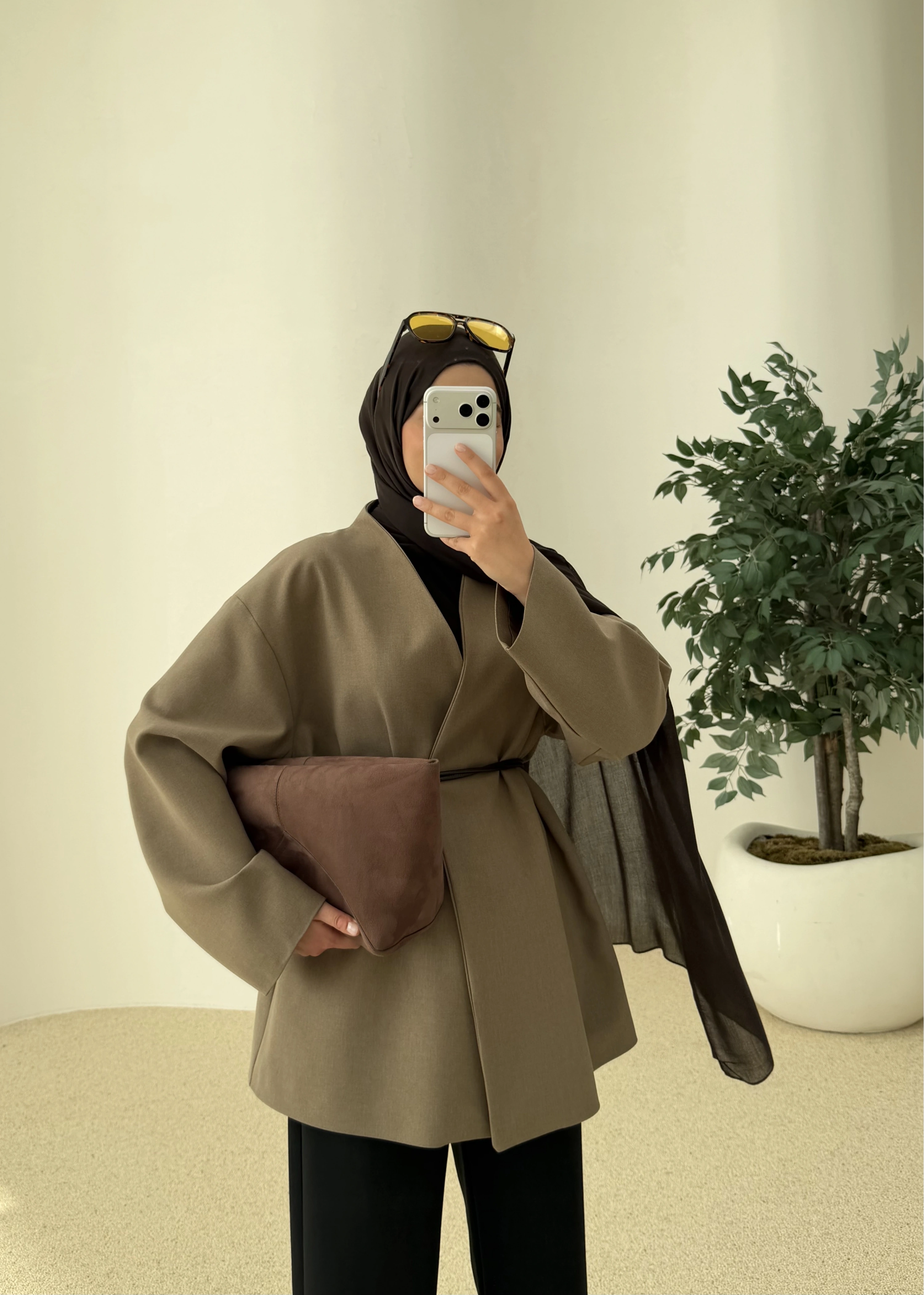 7673 POLEVİSKON CEKET VİZON