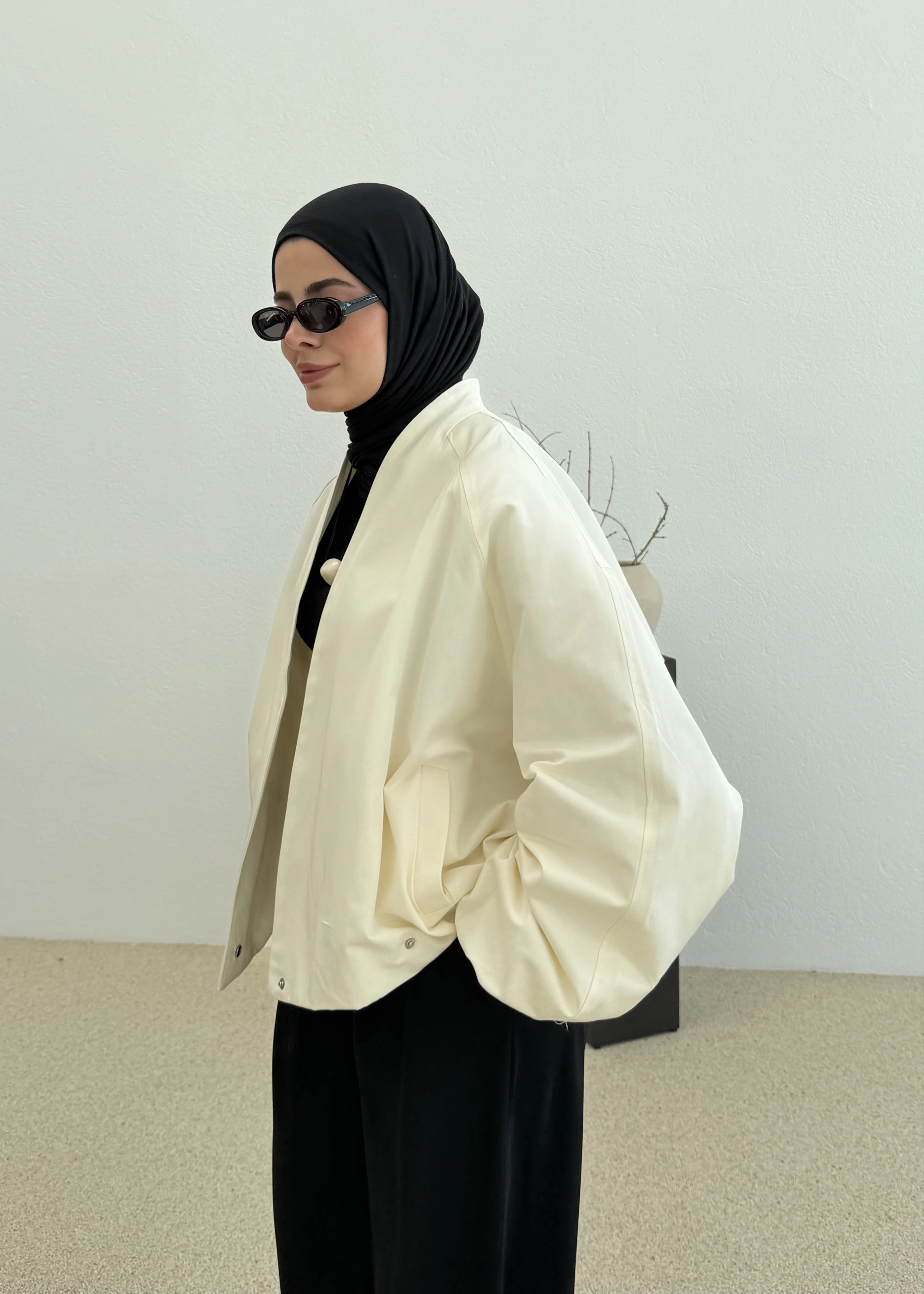 7774 SELECTION KRUVAZE BOMBER CEKET KREM