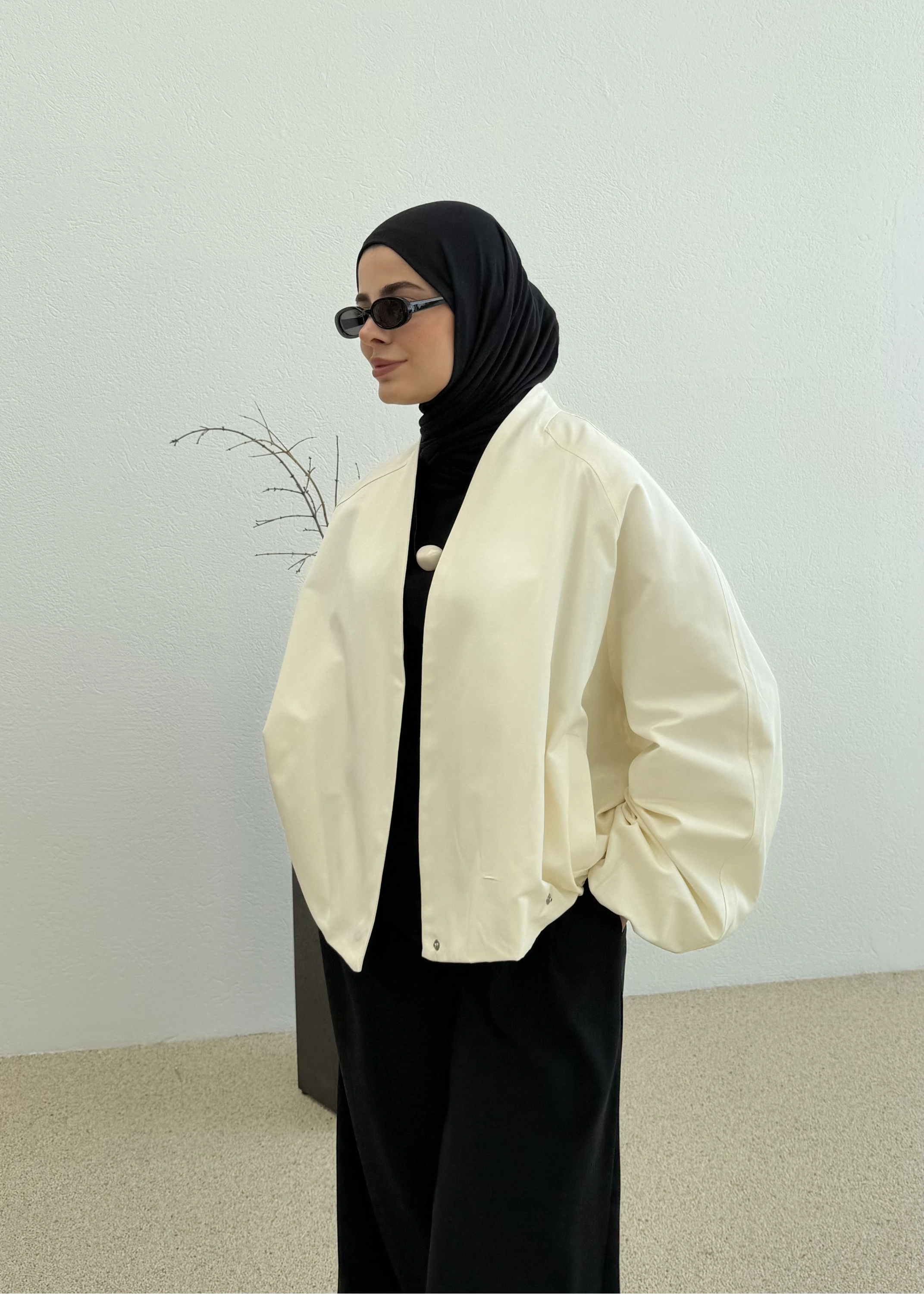 7774 SELECTION KRUVAZE BOMBER CEKET KREM