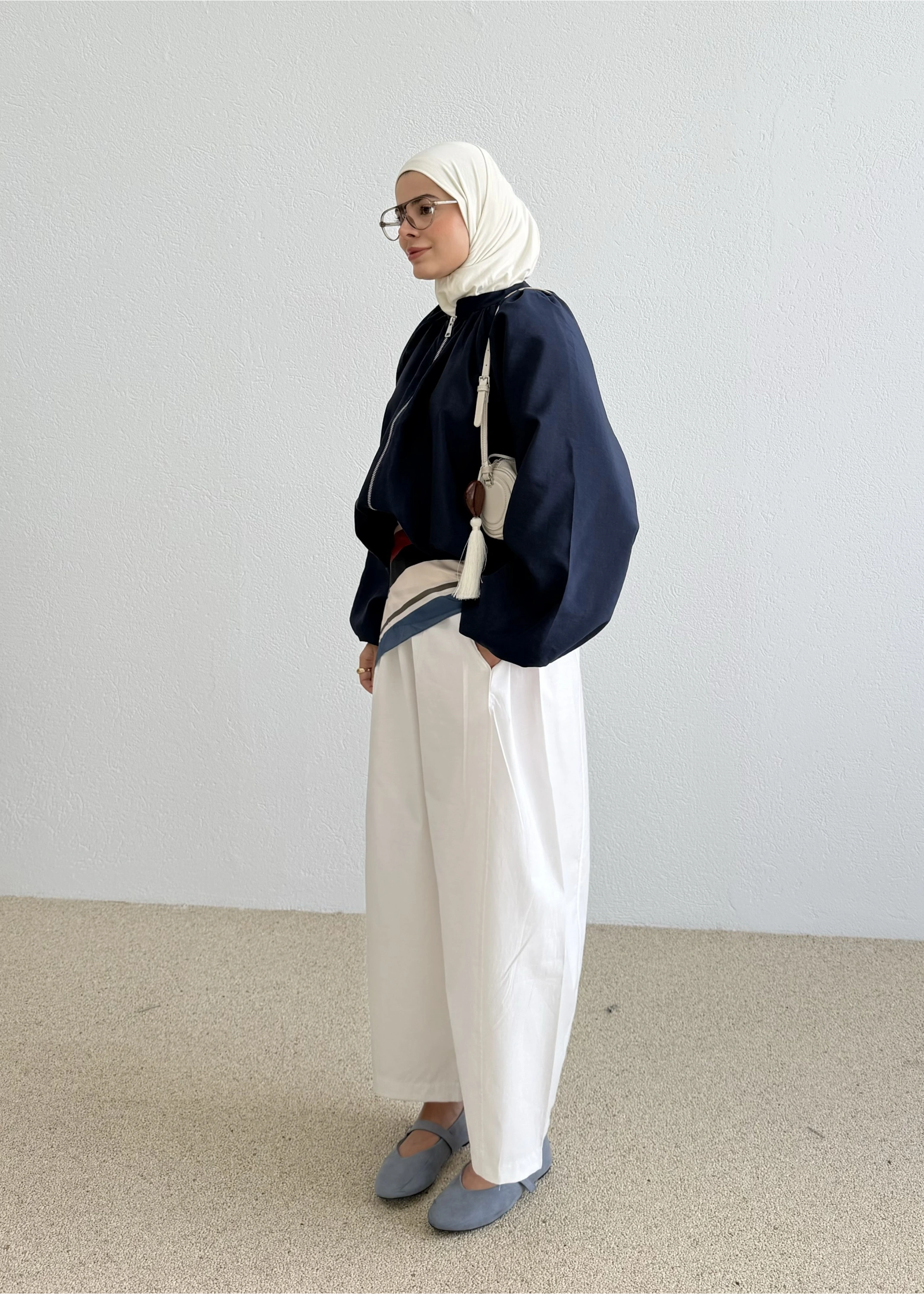 7778 FULARLI DTY BOMBER LACİVERT
