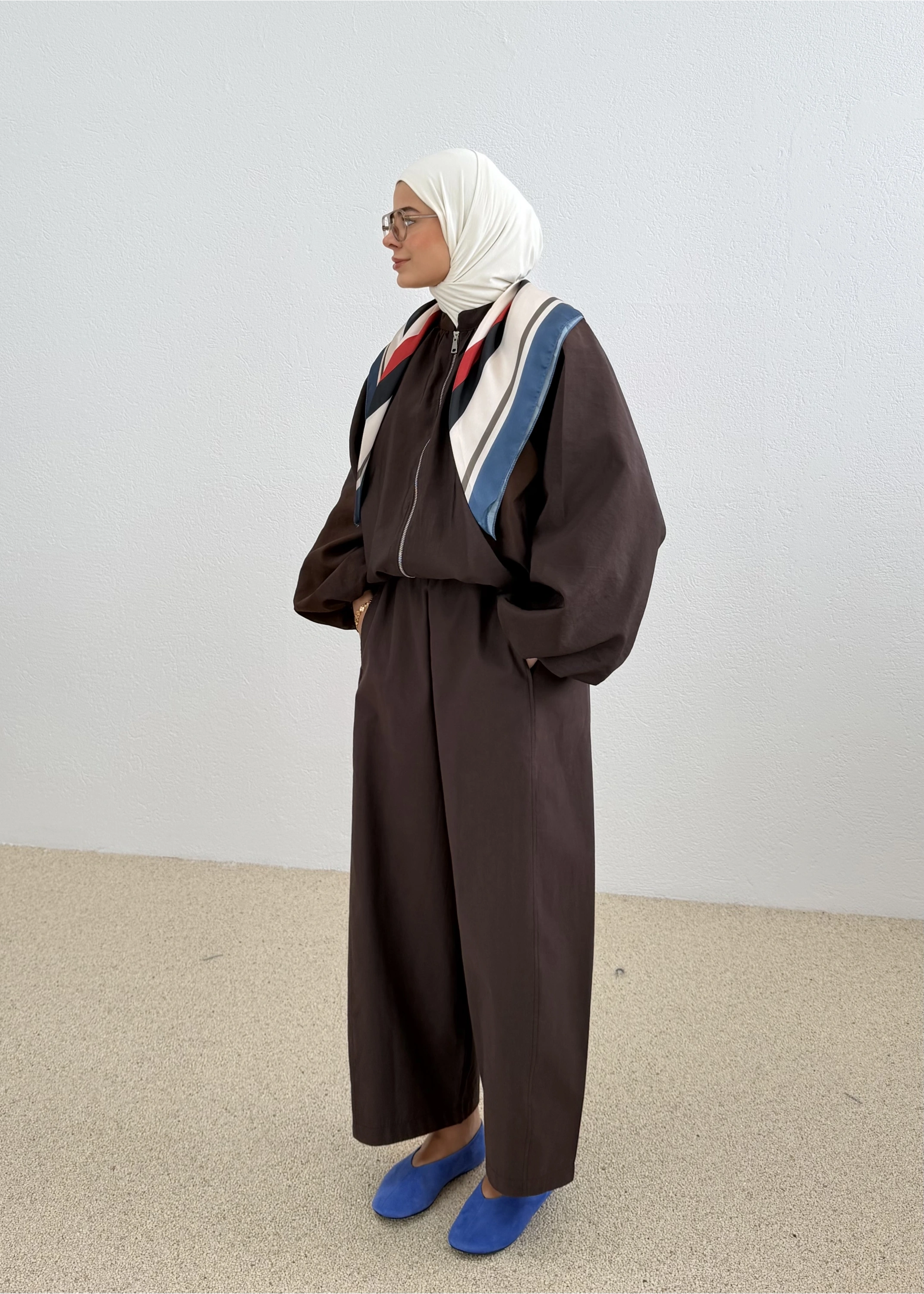 7778 FULARLI DTY BOMBER KAHVERENGİ