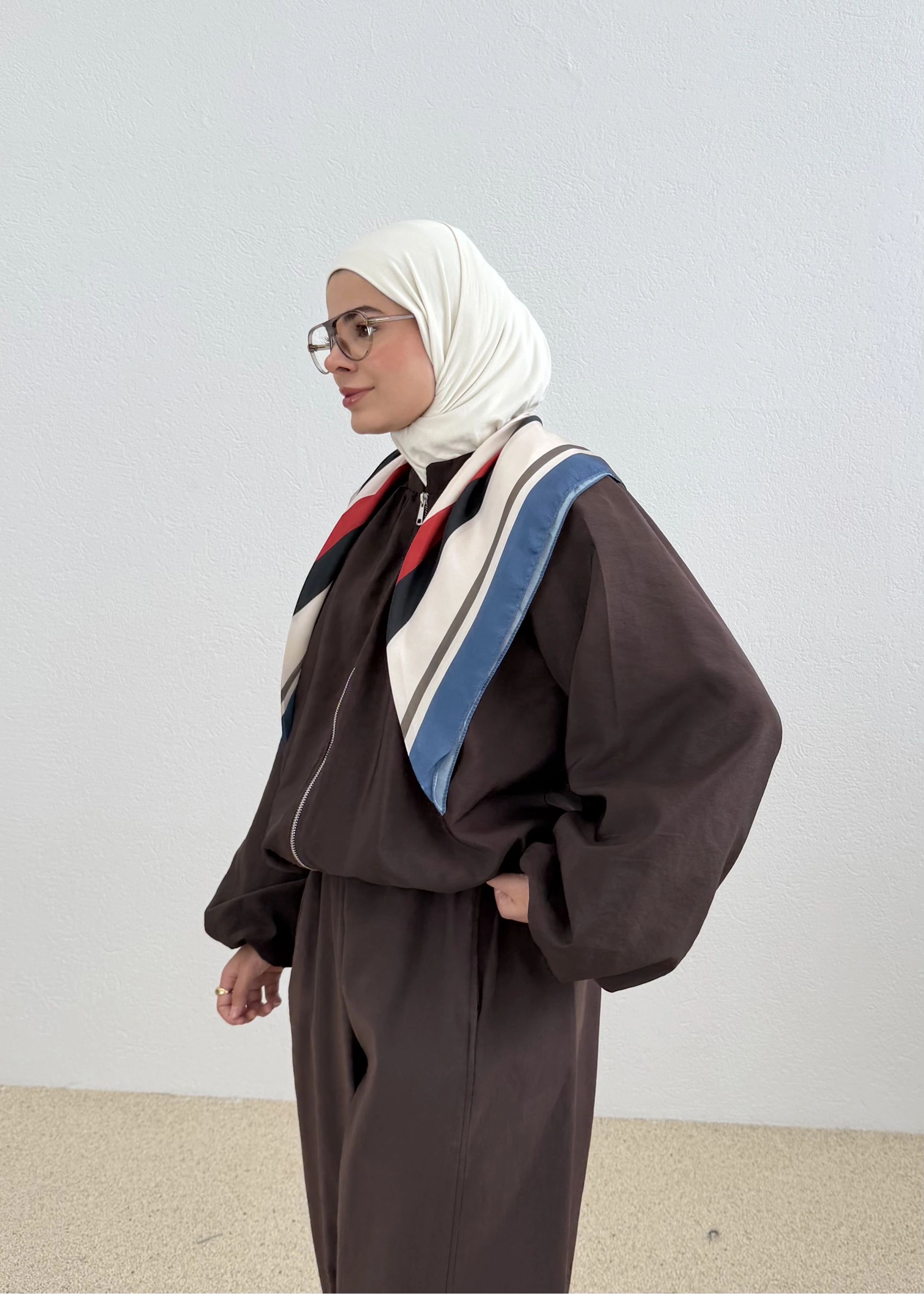 7778 FULARLI DTY BOMBER KAHVERENGİ