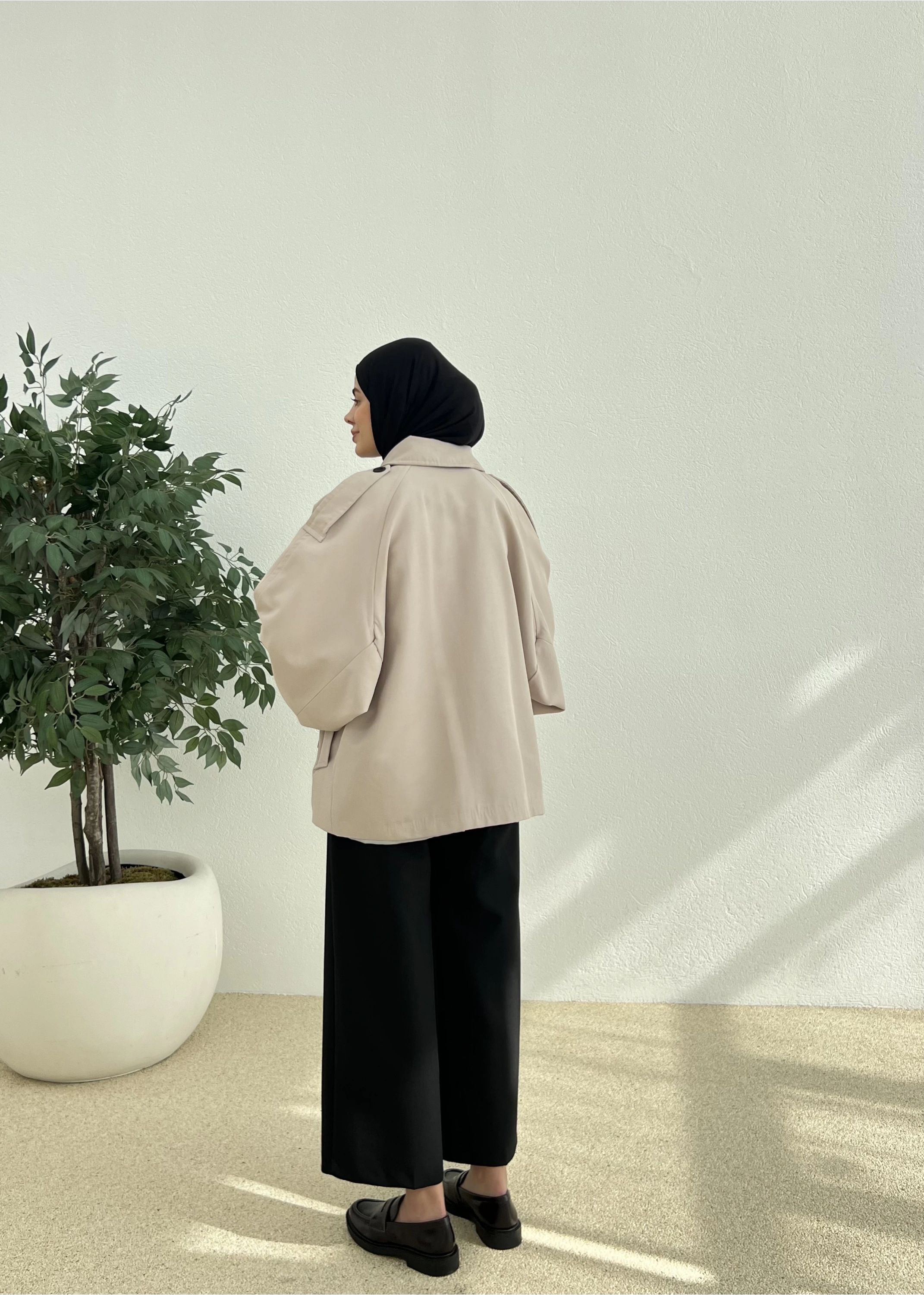 ASTARLI PREMİUM TRENÇKOT bej !!!