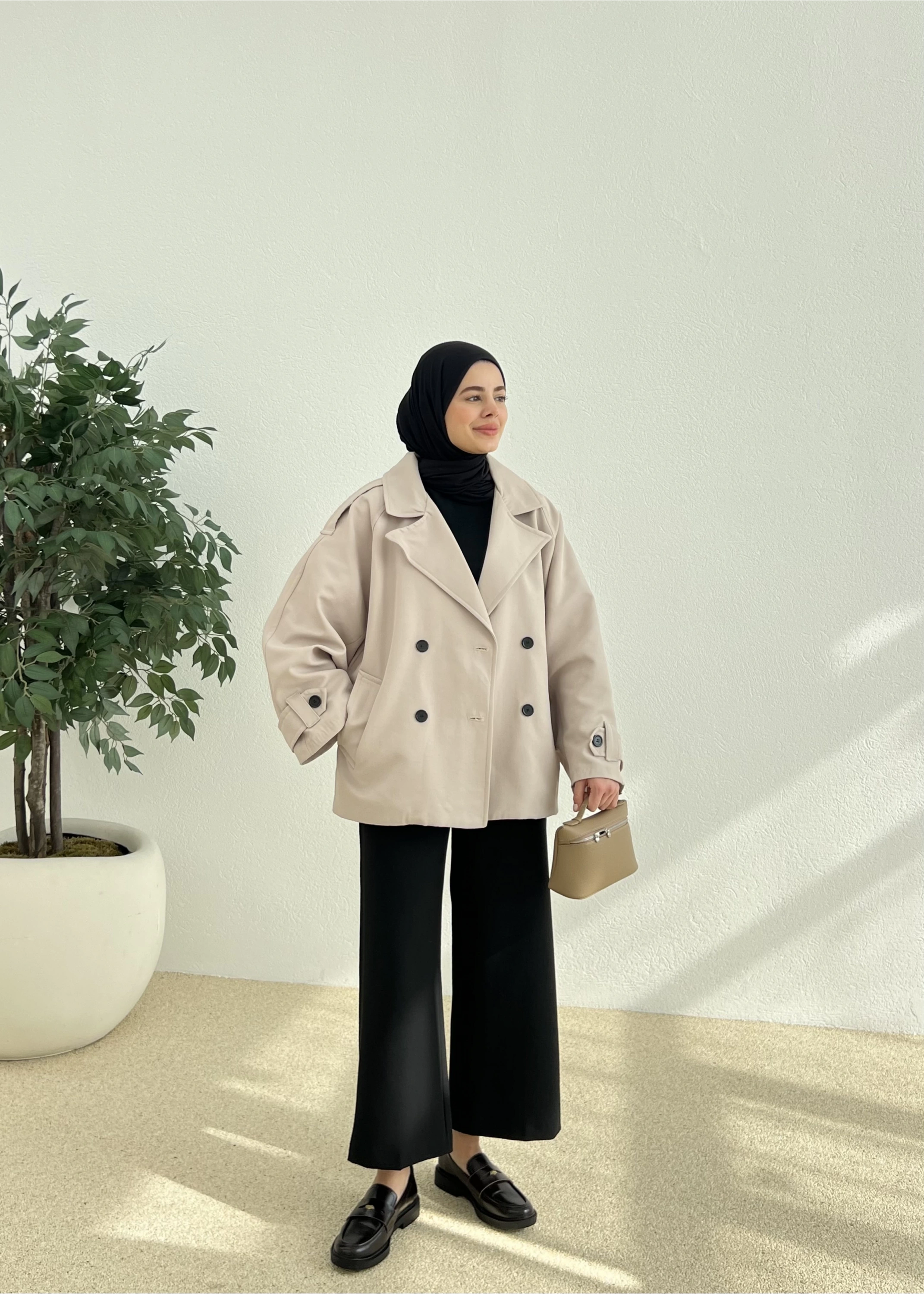 ASTARLI PREMİUM TRENÇKOT bej !!!