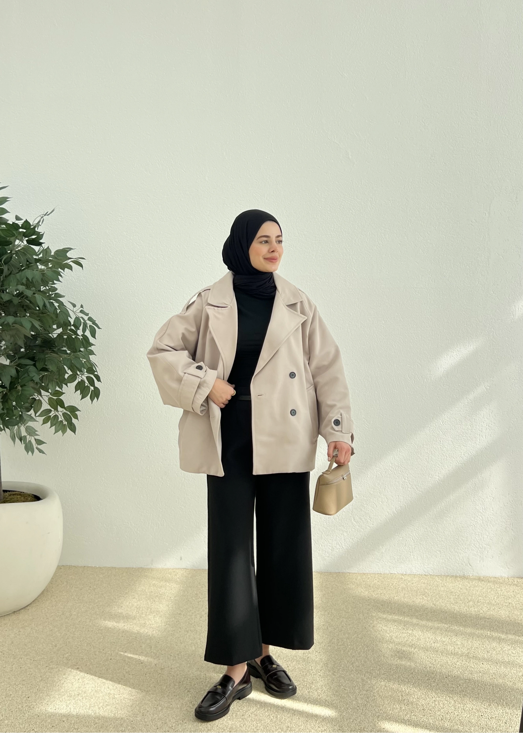 ASTARLI PREMİUM TRENÇKOT bej !!!