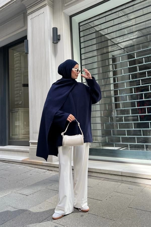 ATKILI KALİTE PİNTEREST KAZAK LACİVERT