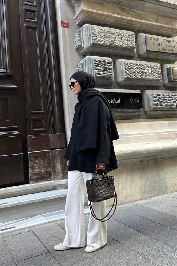 ATKILI KALİTE PİNTEREST KAZAK SİYAH