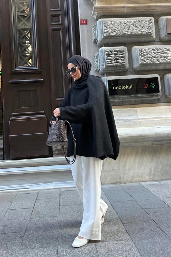 ATKILI KALİTE PİNTEREST KAZAK SİYAH