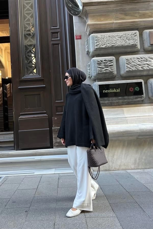 ATKILI KALİTE PİNTEREST KAZAK SİYAH