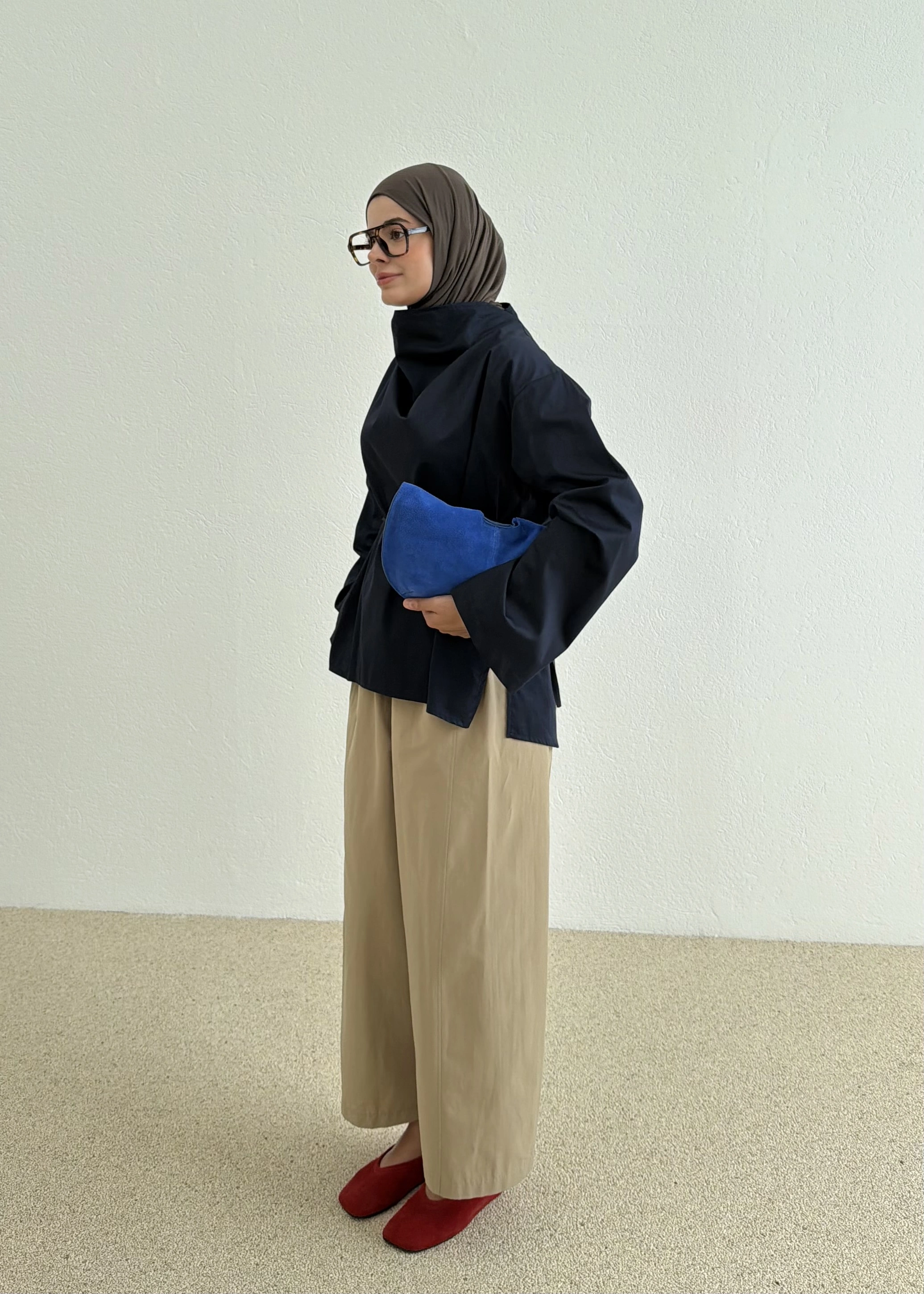 AURA BLUZ LACİVERT
