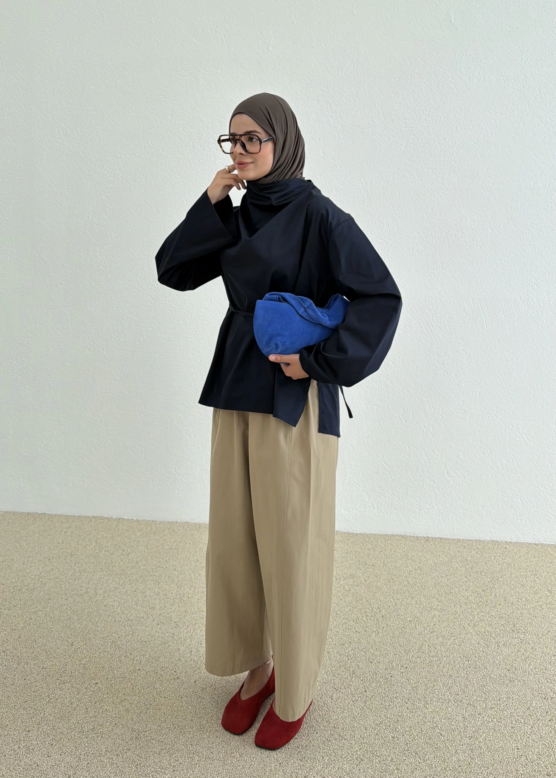 AURA BLUZ LACİVERT