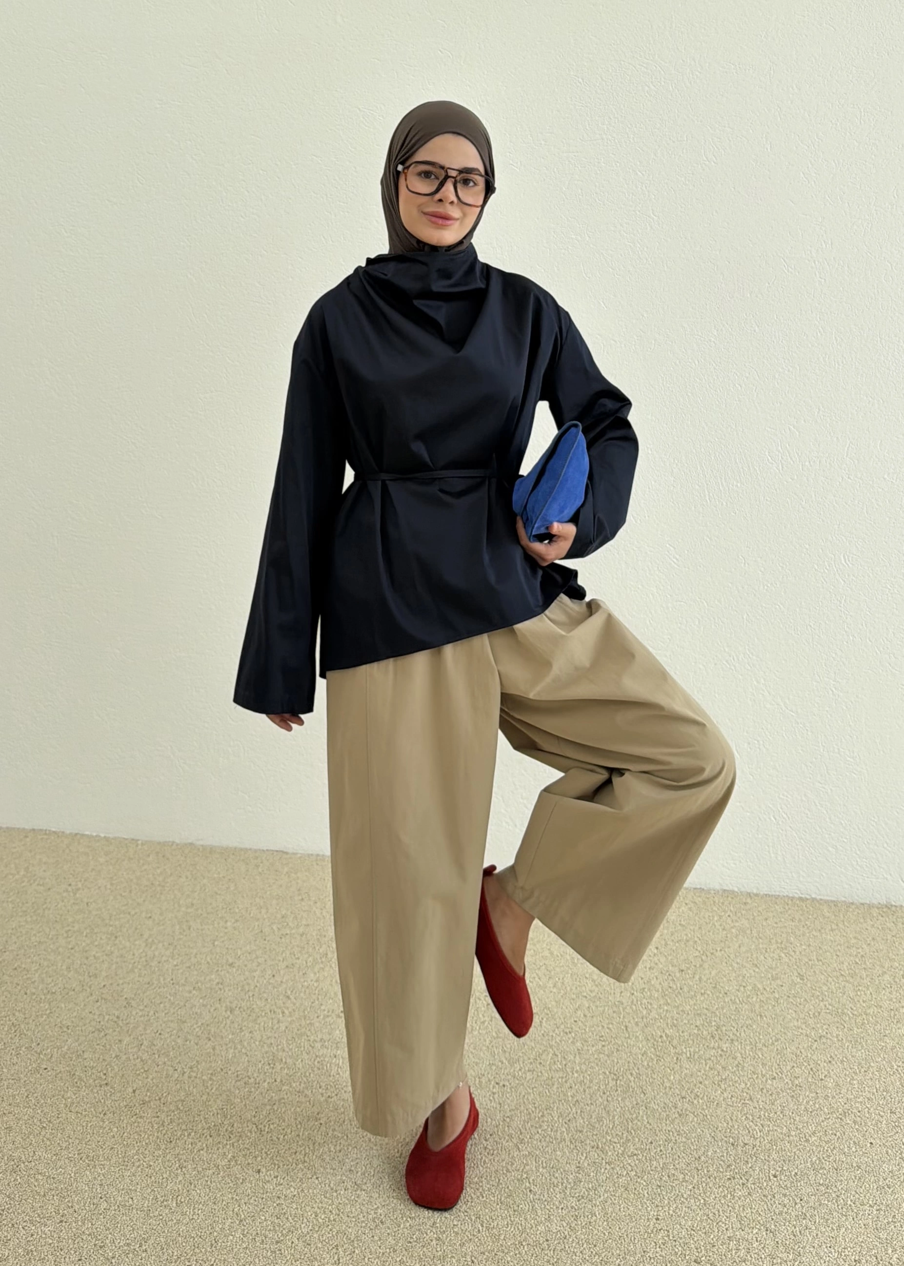 AURA BLUZ LACİVERT