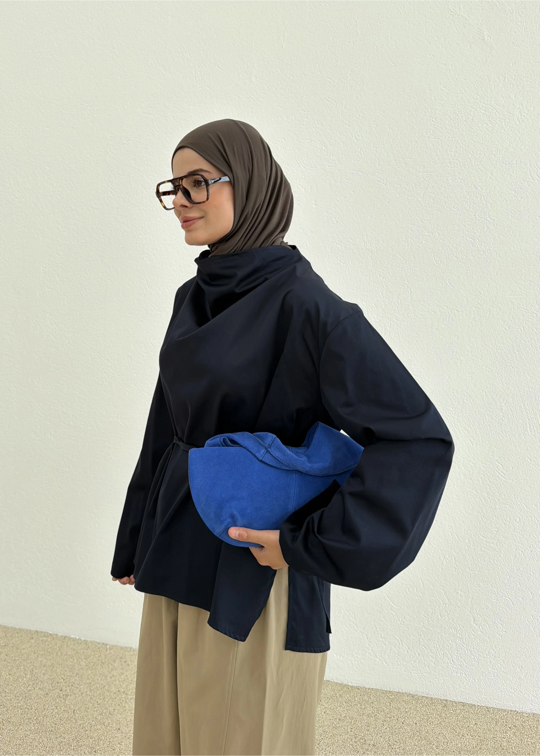 AURA BLUZ LACİVERT
