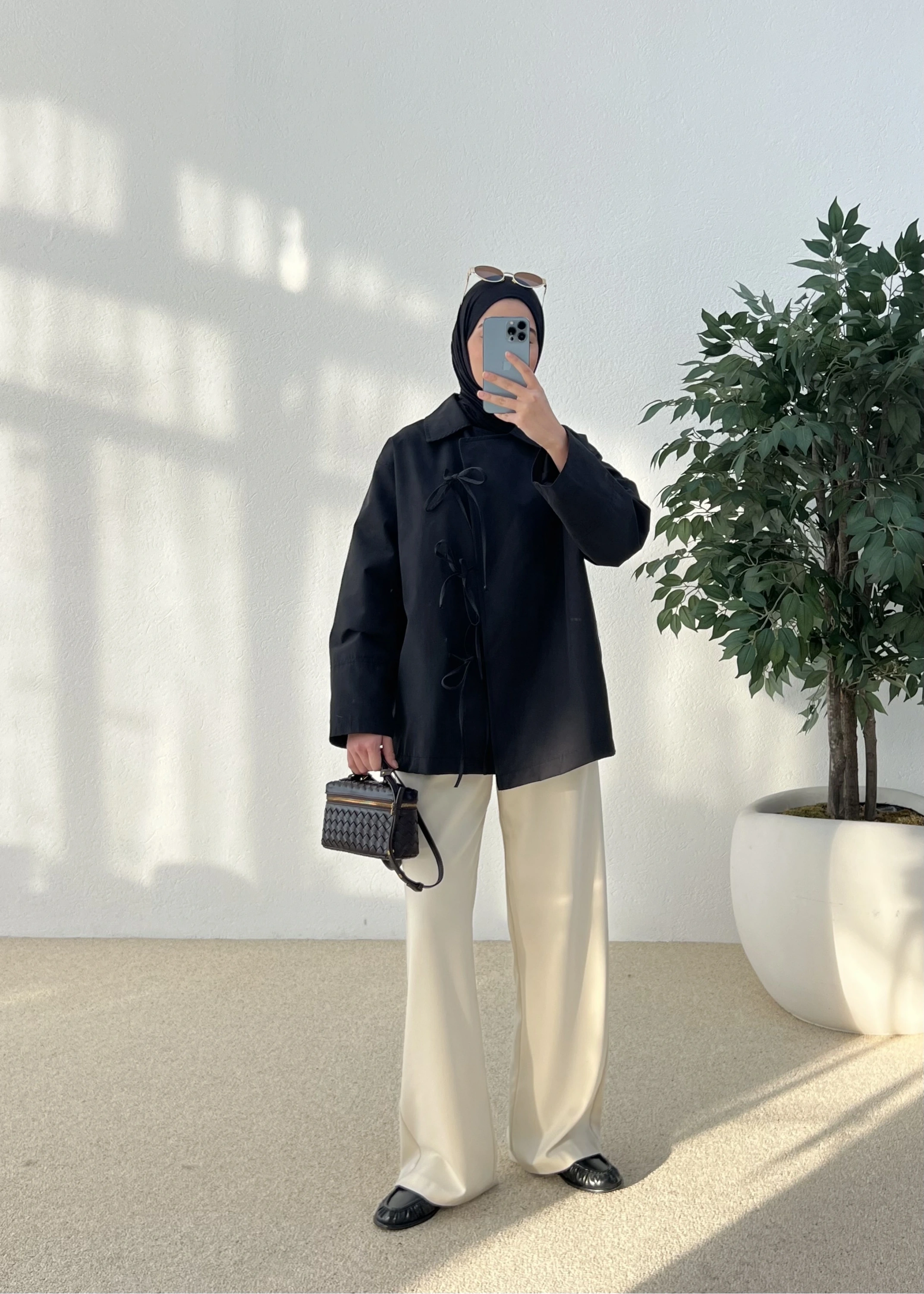 BAĞLAMA TRENÇKOT SİYAH