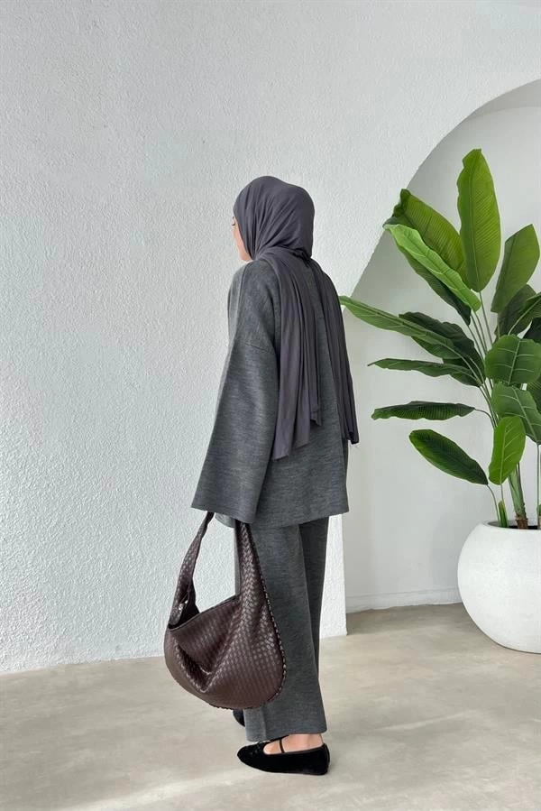 BAĞLAMALI LÜX KALİTE TRİKO Gri