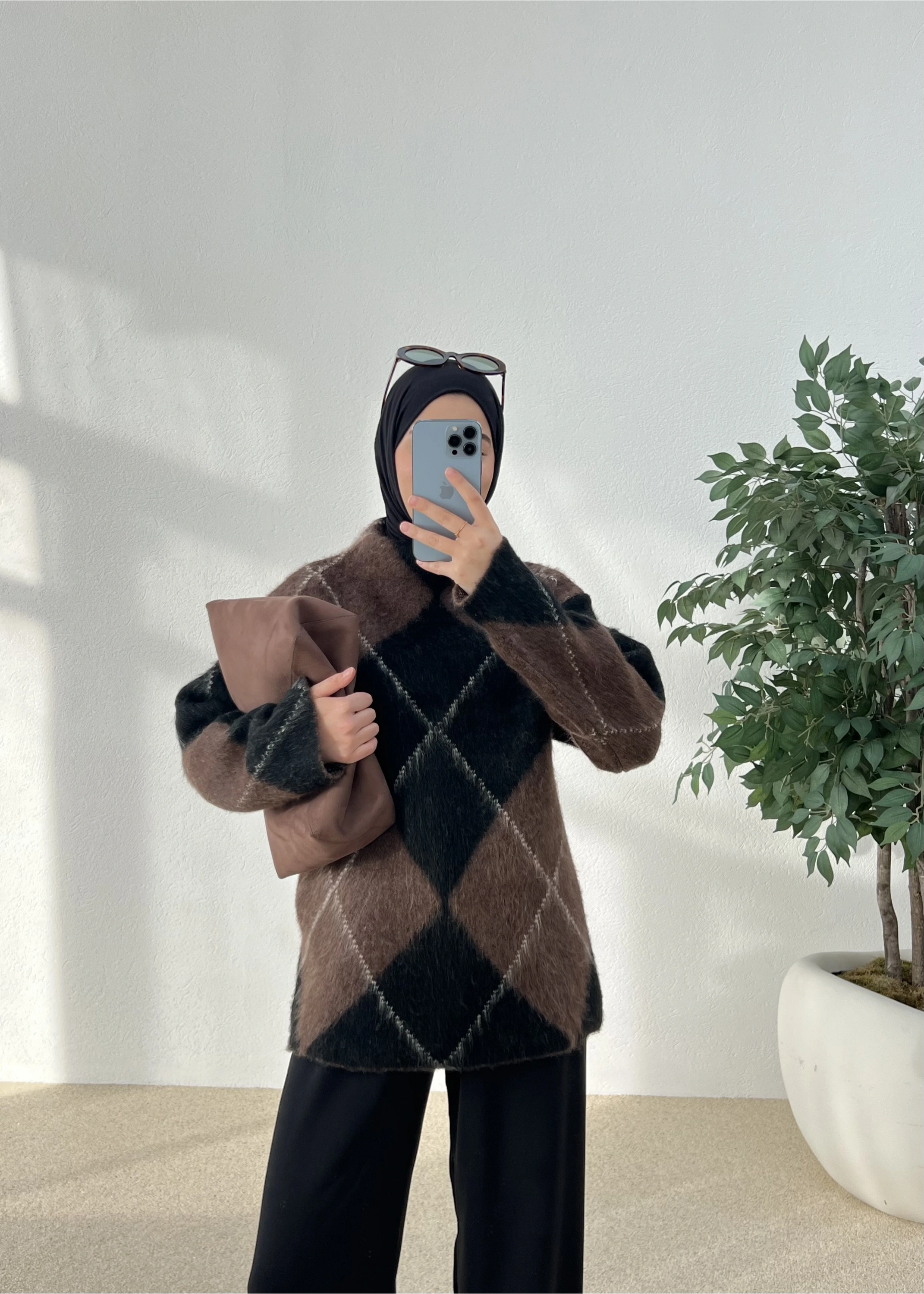 BAKLAVA DESEN PREMİUM KALIN KAZAK