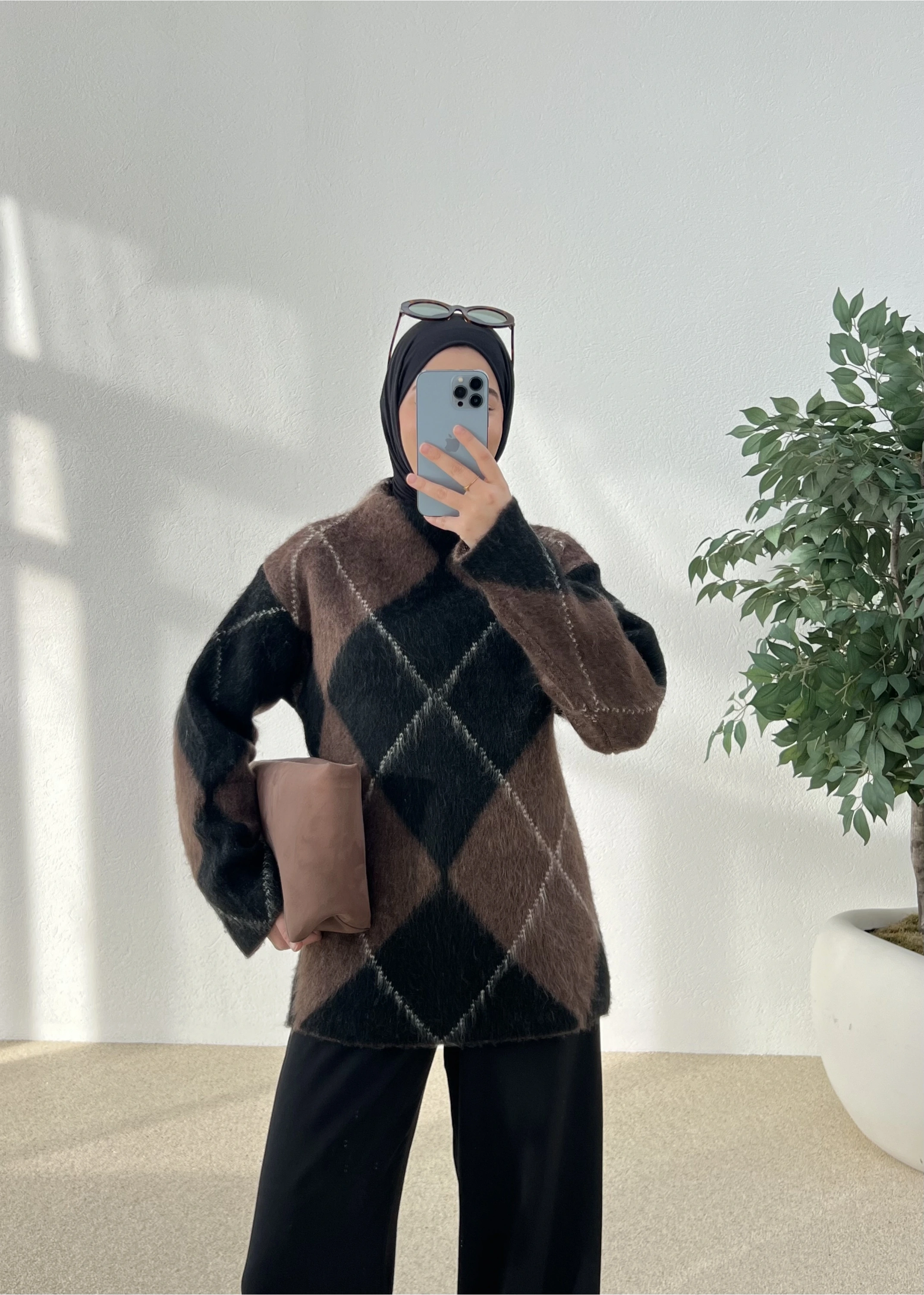 BAKLAVA DESEN PREMİUM KALIN KAZAK