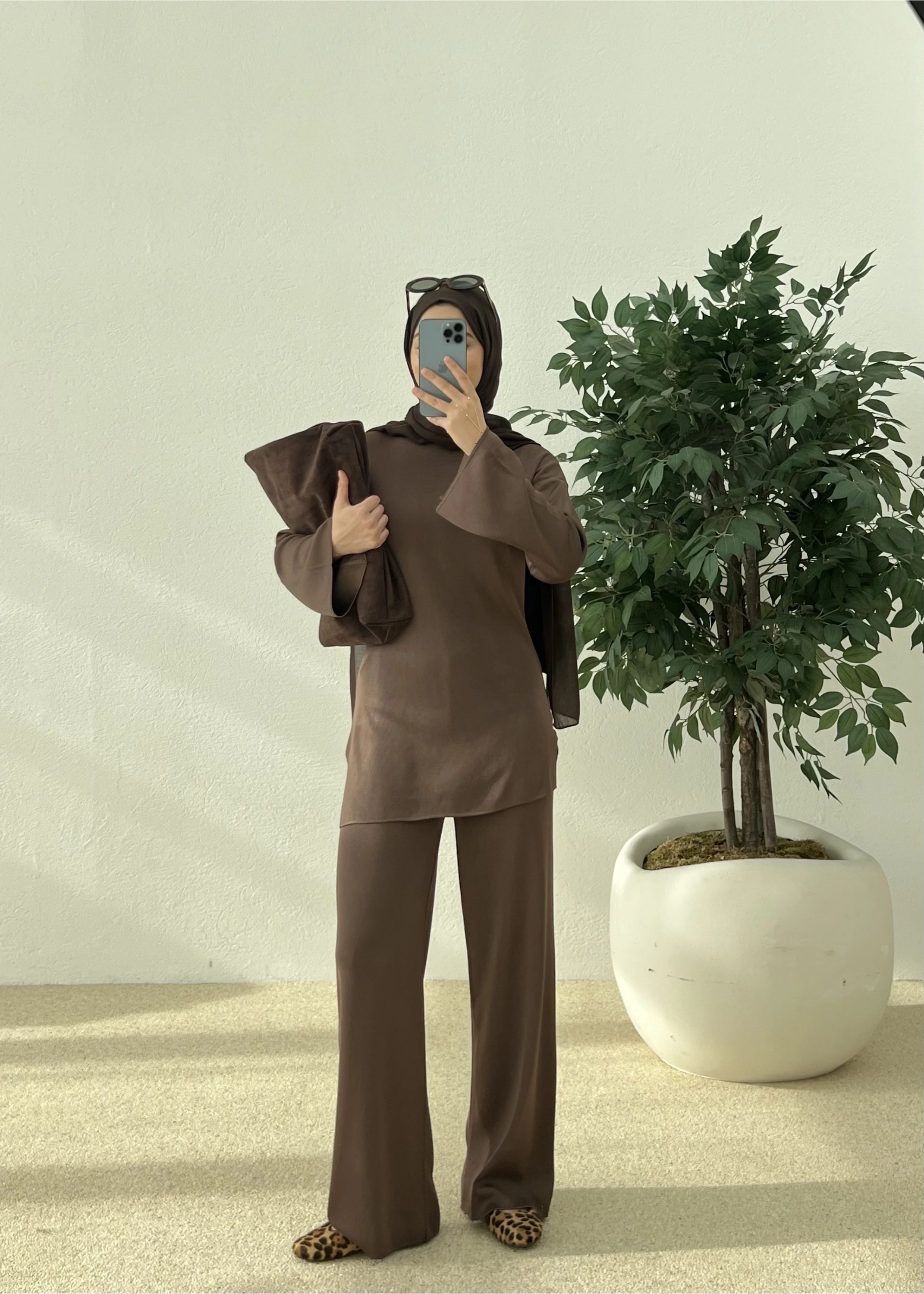 BEL DETAY KIŞLIK TAKIM kahve