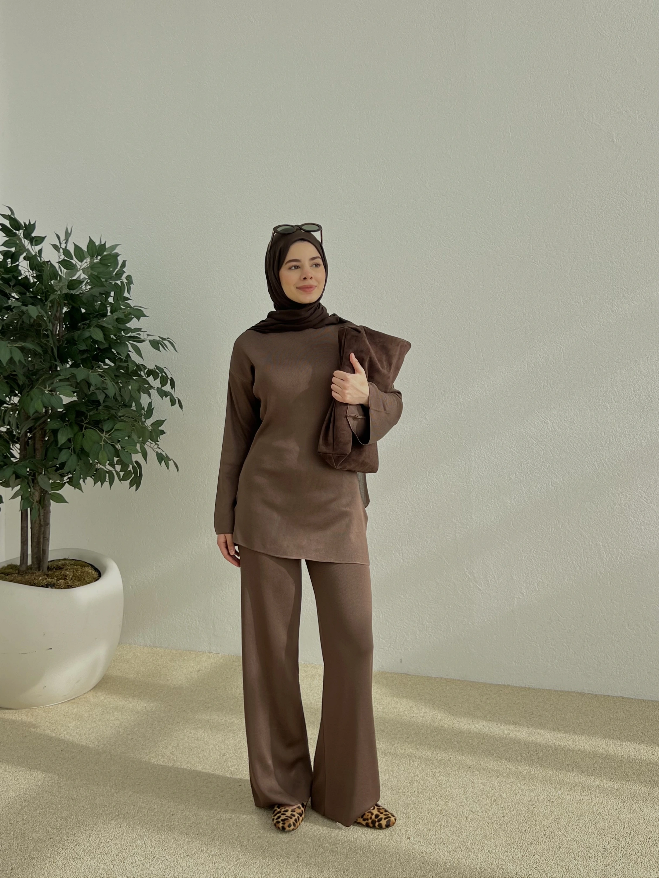 BEL DETAY KIŞLIK TAKIM kahve