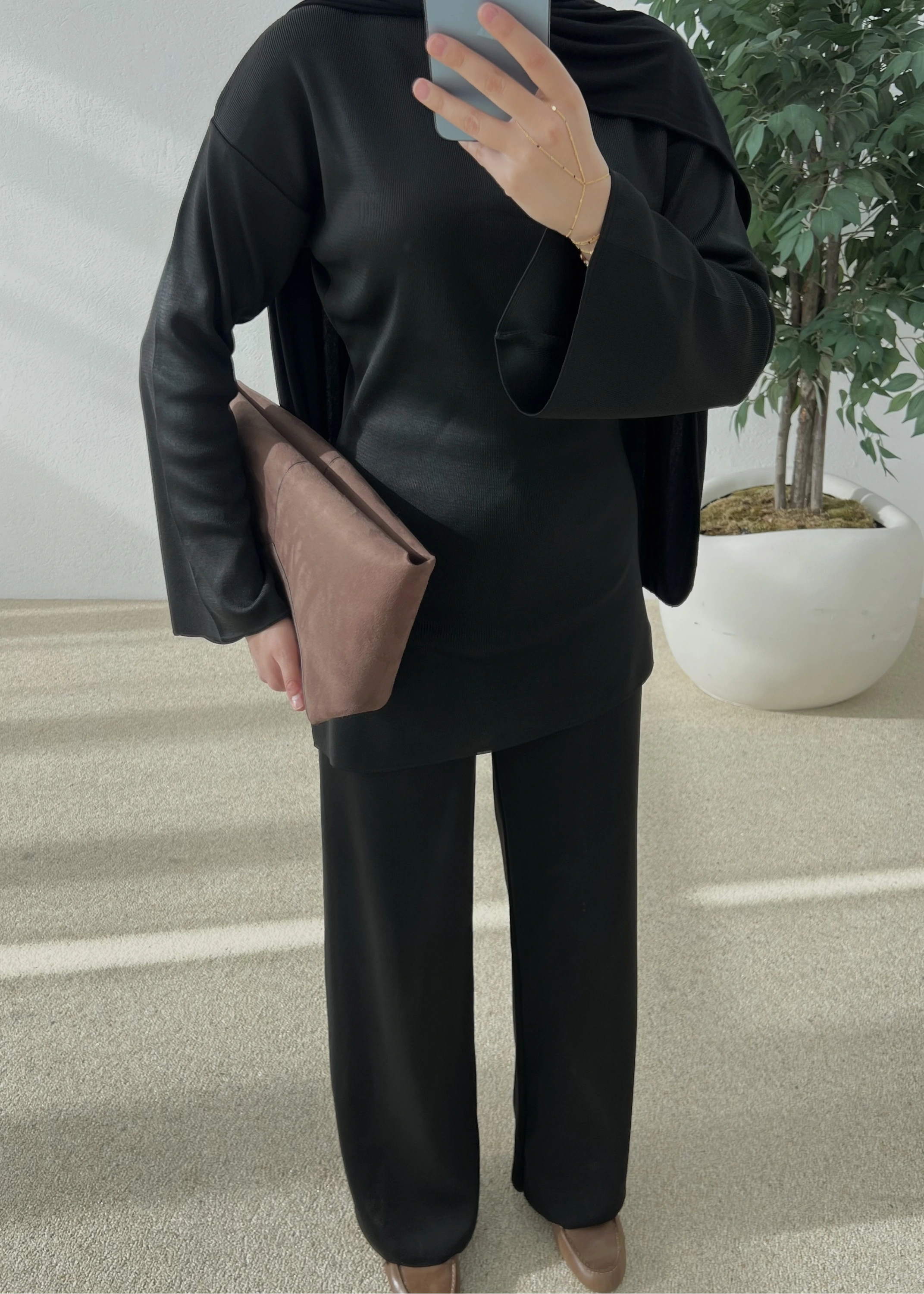 BEL DETAY KIŞLIK TAKIM siyah