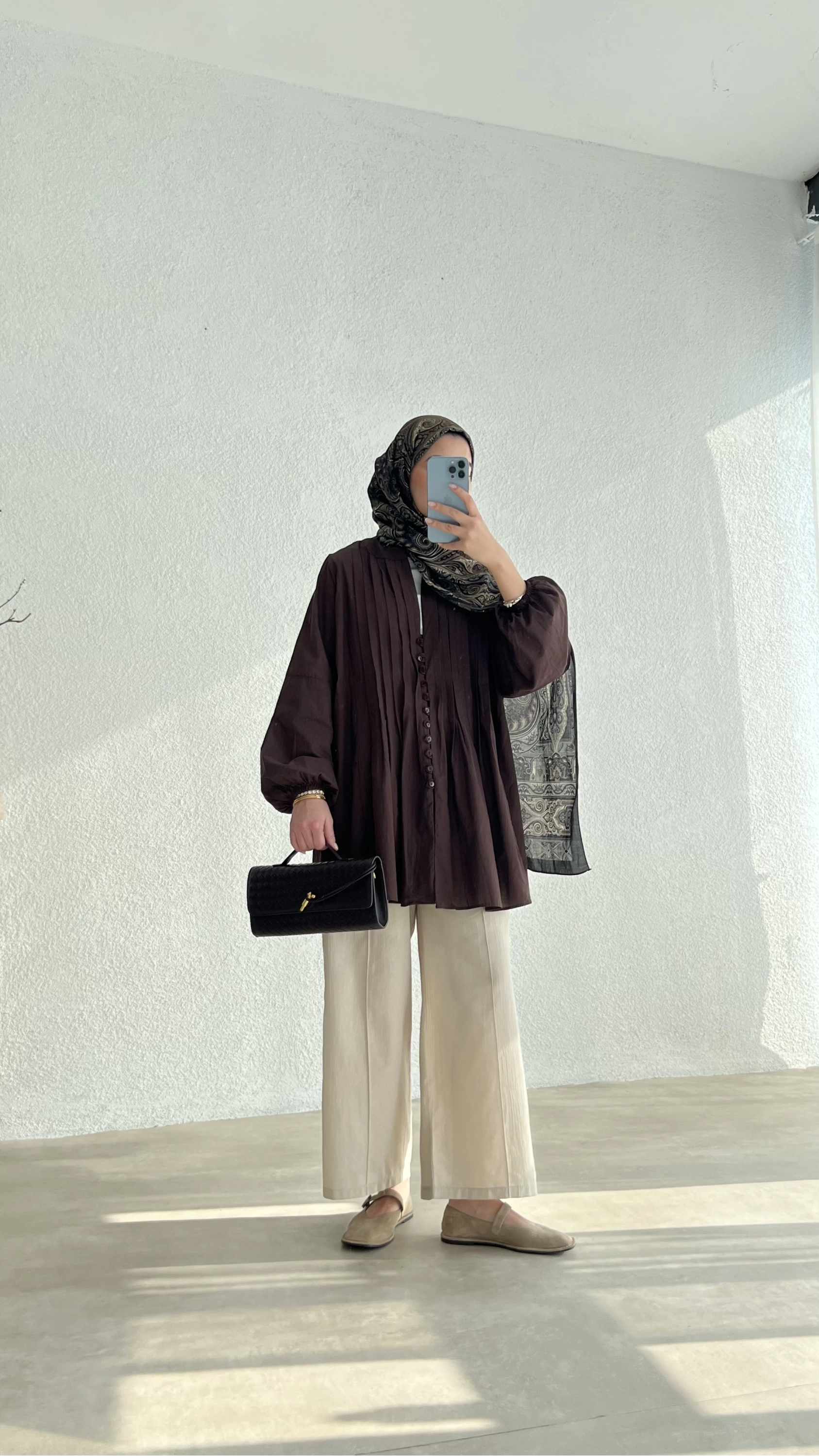 Çımalı bilekte keten pantolon NATUR