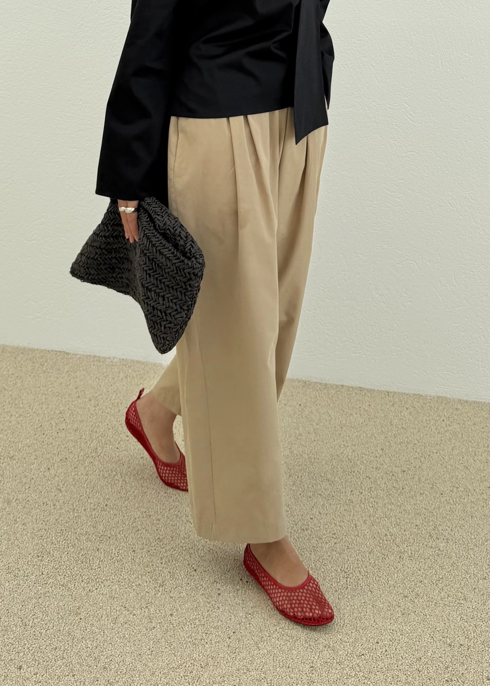 COTON CEPLİ TAPERED PANTOLON