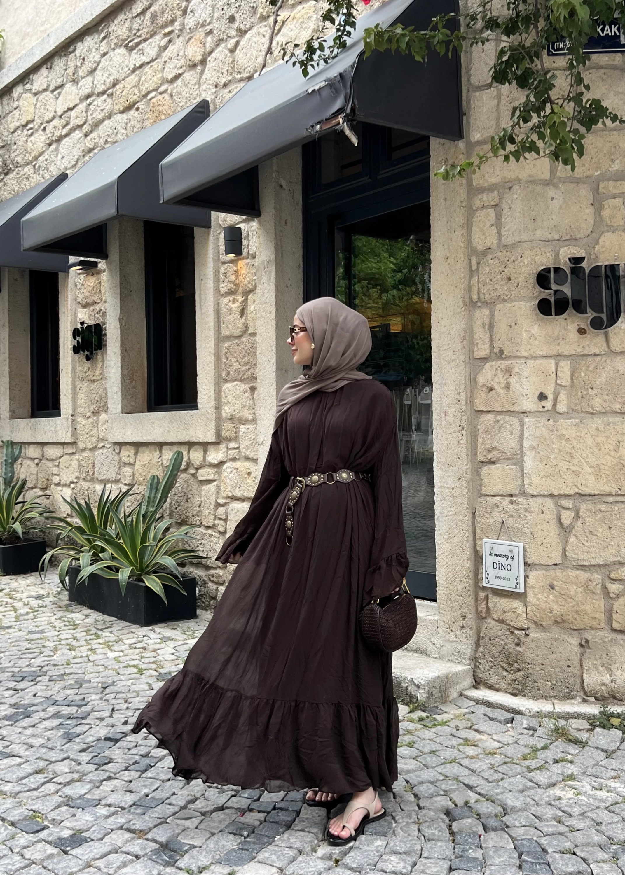 CRUSH H&M ELBİSE KAHVE