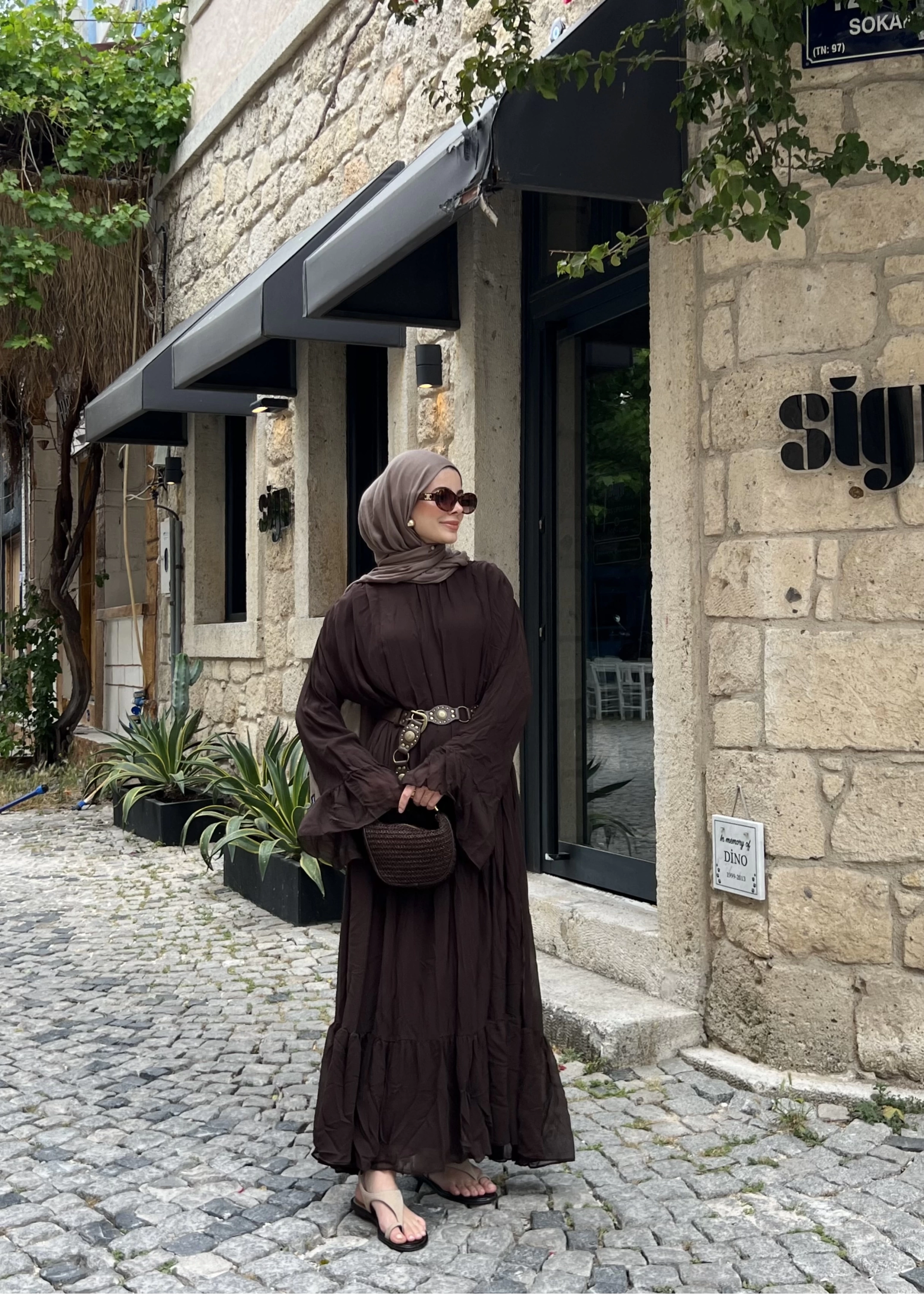 CRUSH H&M ELBİSE KAHVE