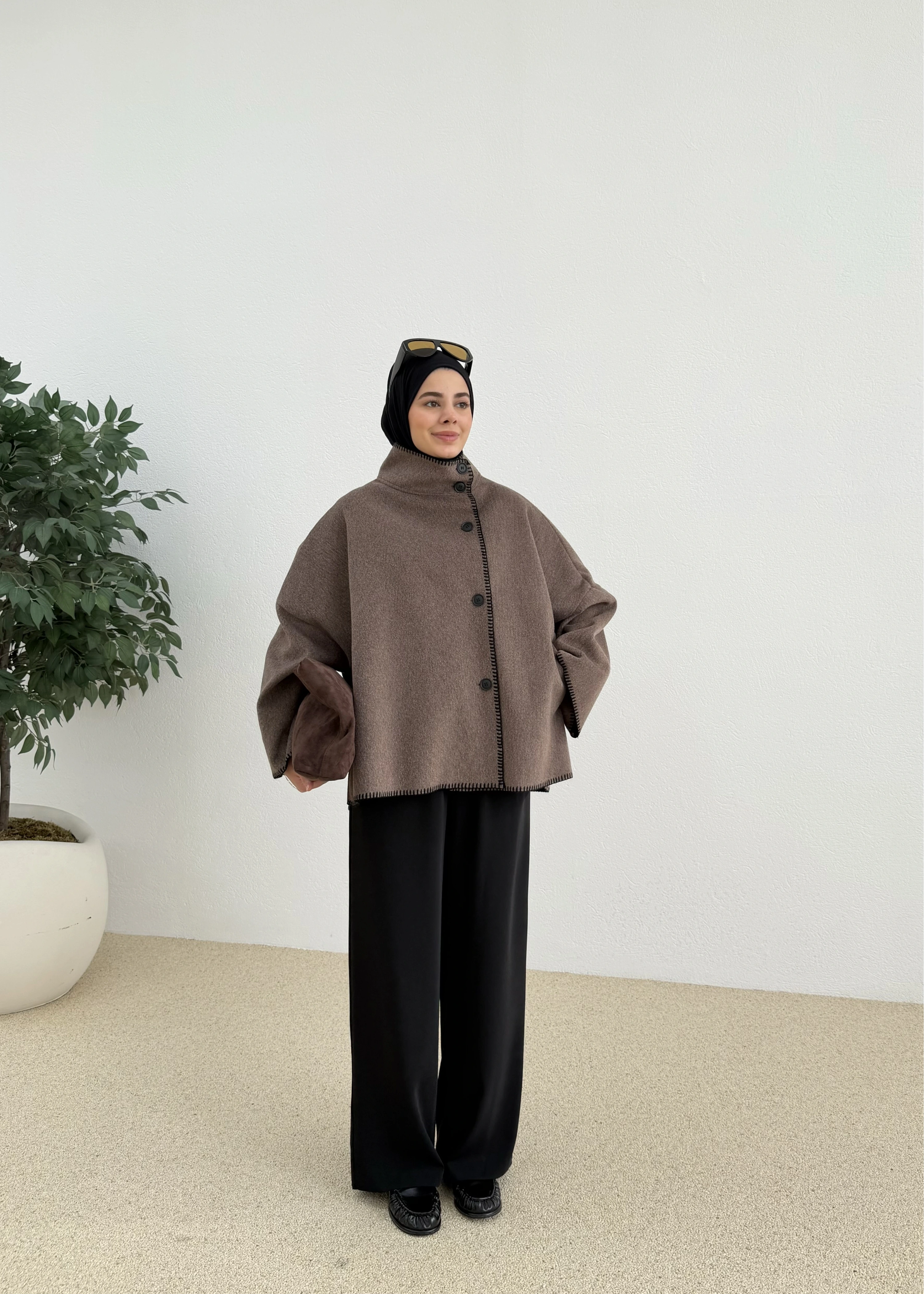 ZR DİKİŞLİ KABAN kahve