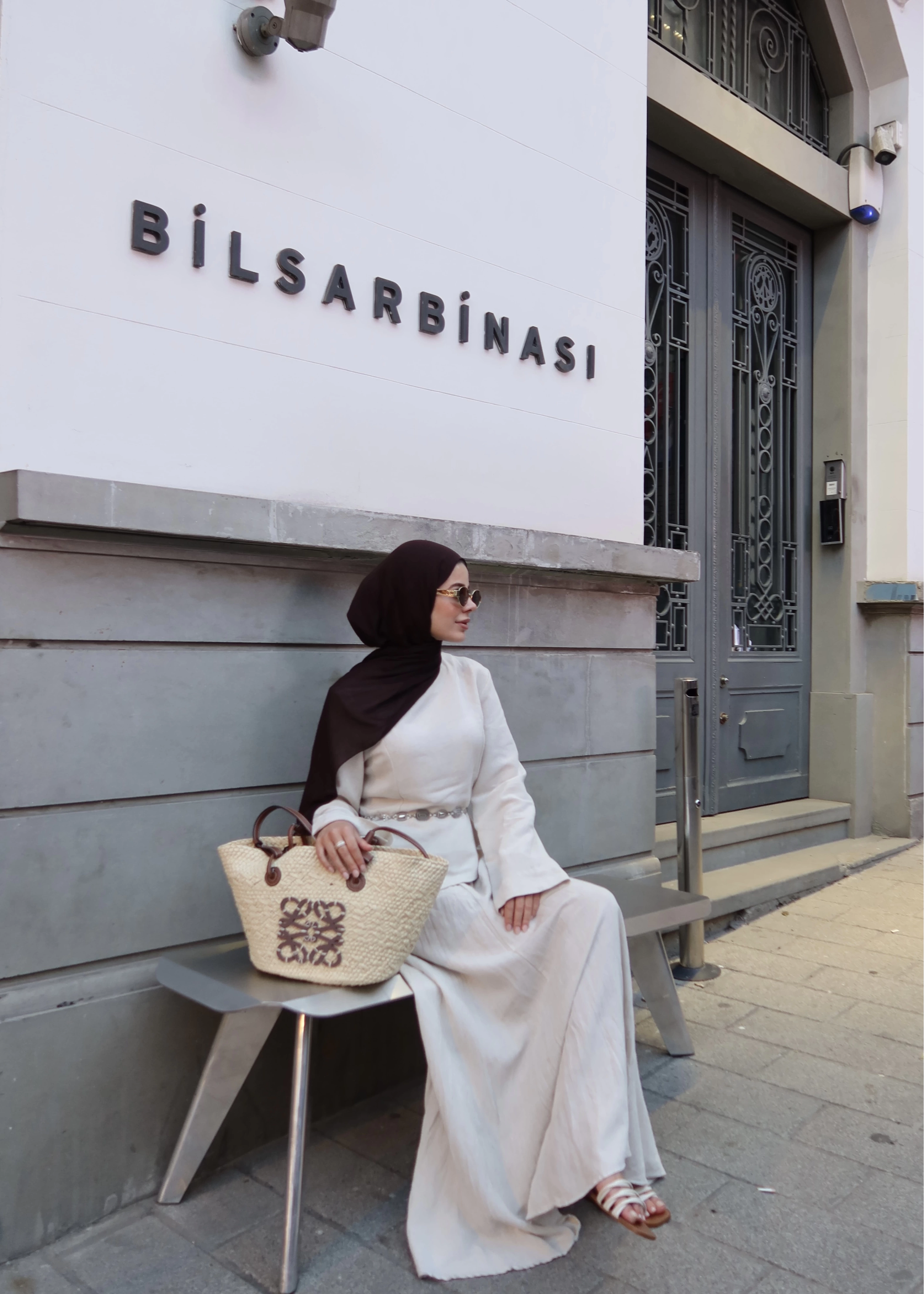 Eteklı Arabık keten takım bej