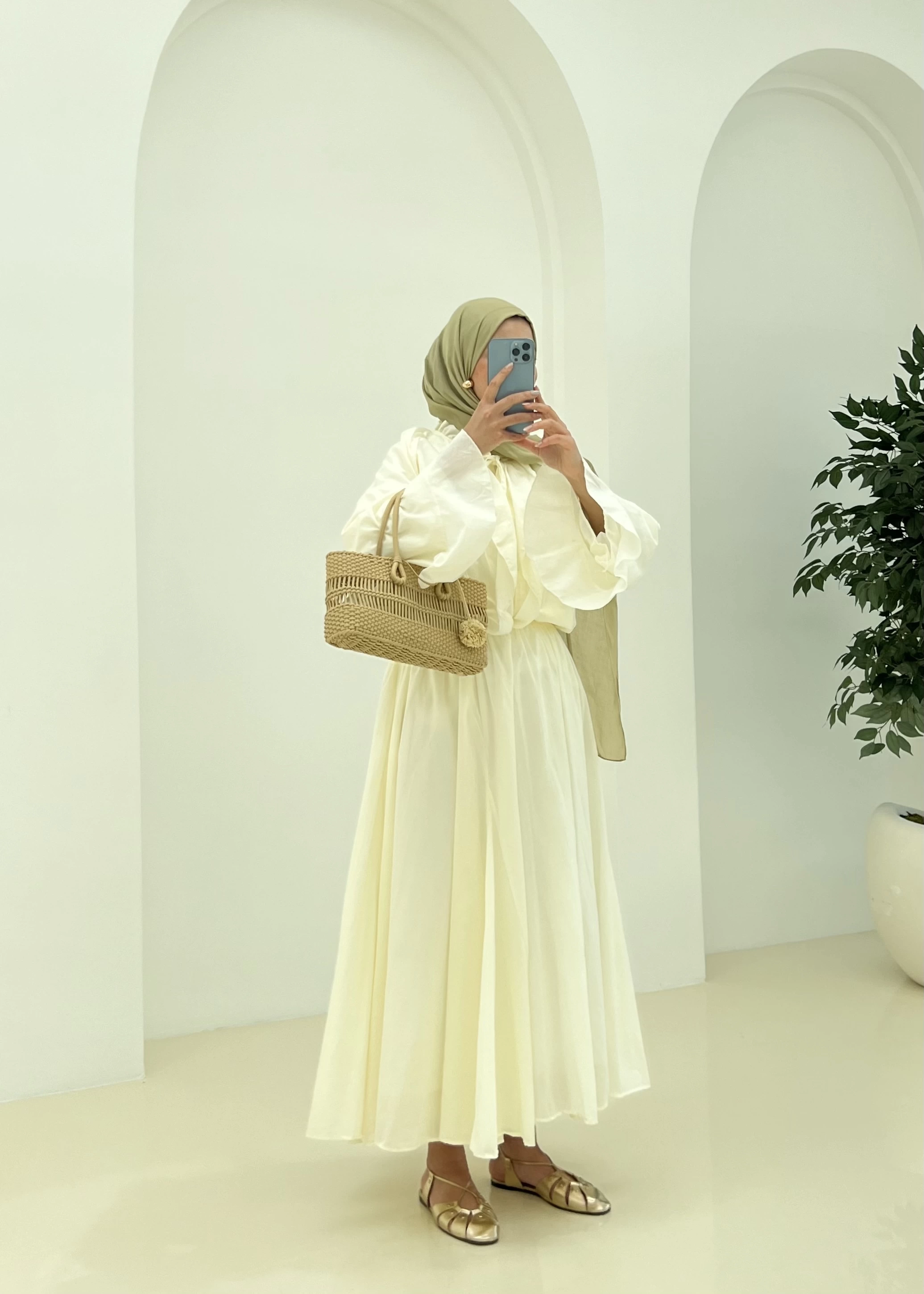 FULL ASTARLI h&m Etekli Vual Takım KREM