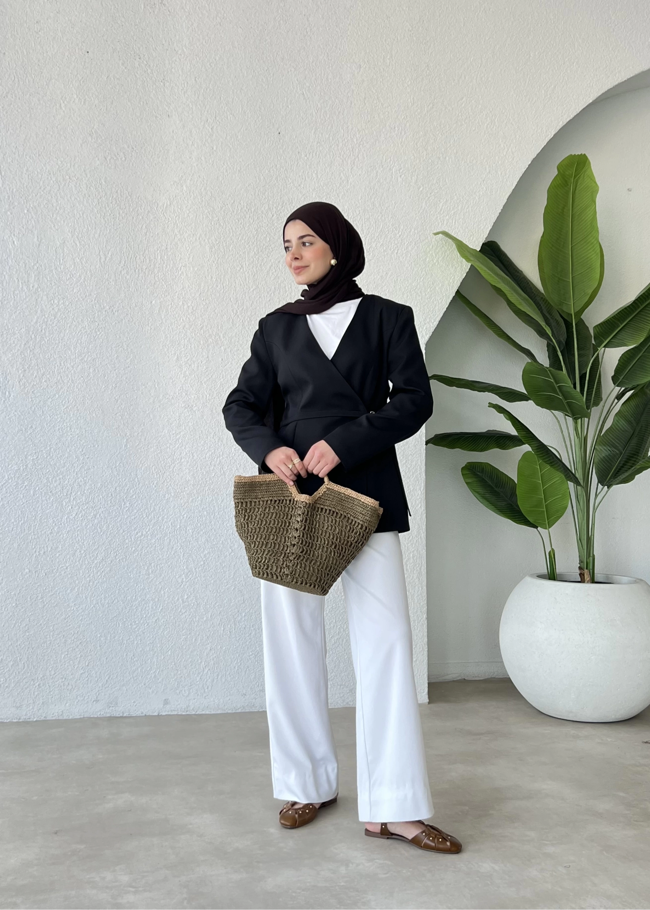 H&M DUBLE CEKET SİYAH