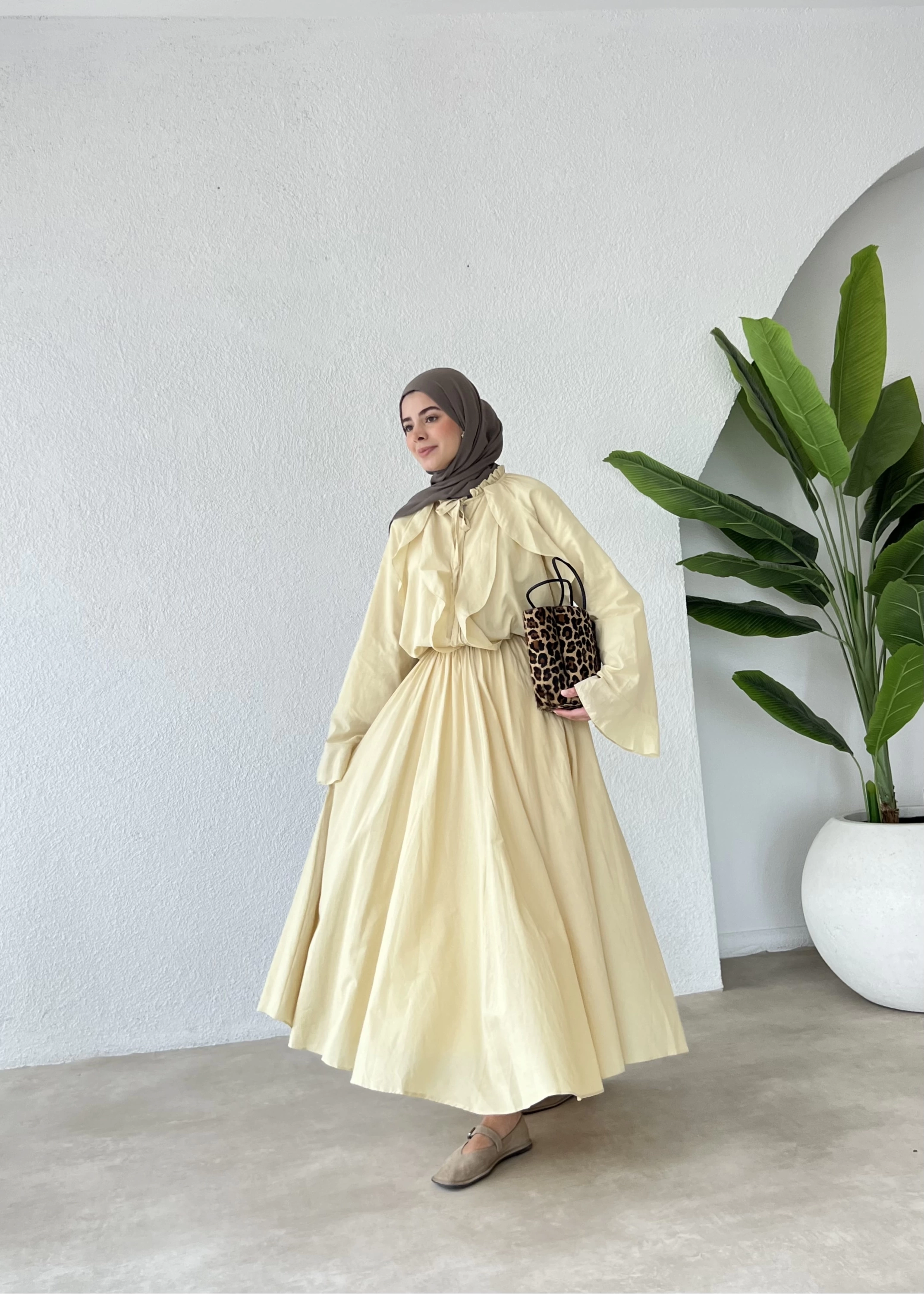h&m Etekli Vual Takım YELLOW SARI