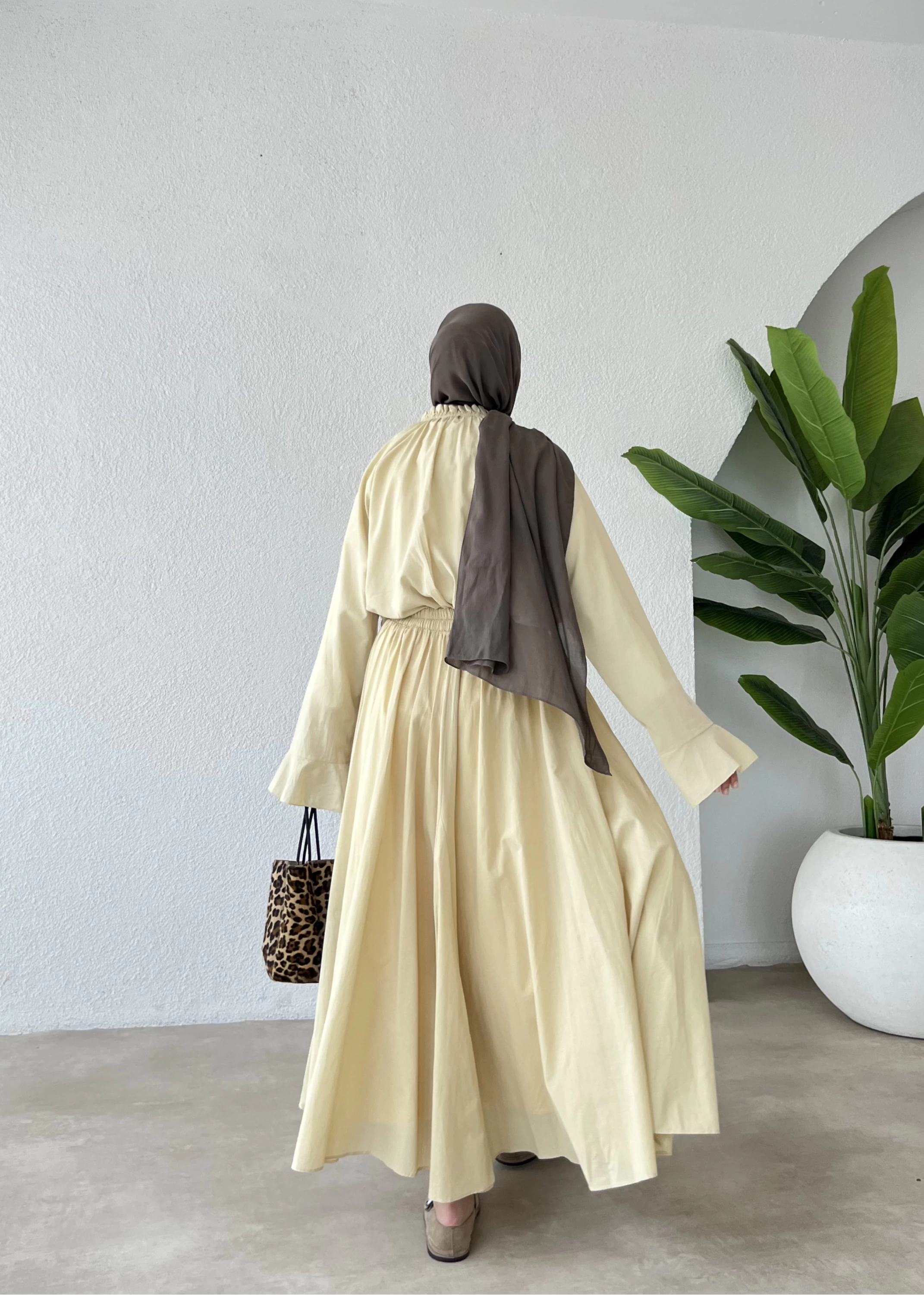 h&m Etekli Vual Takım YELLOW SARI