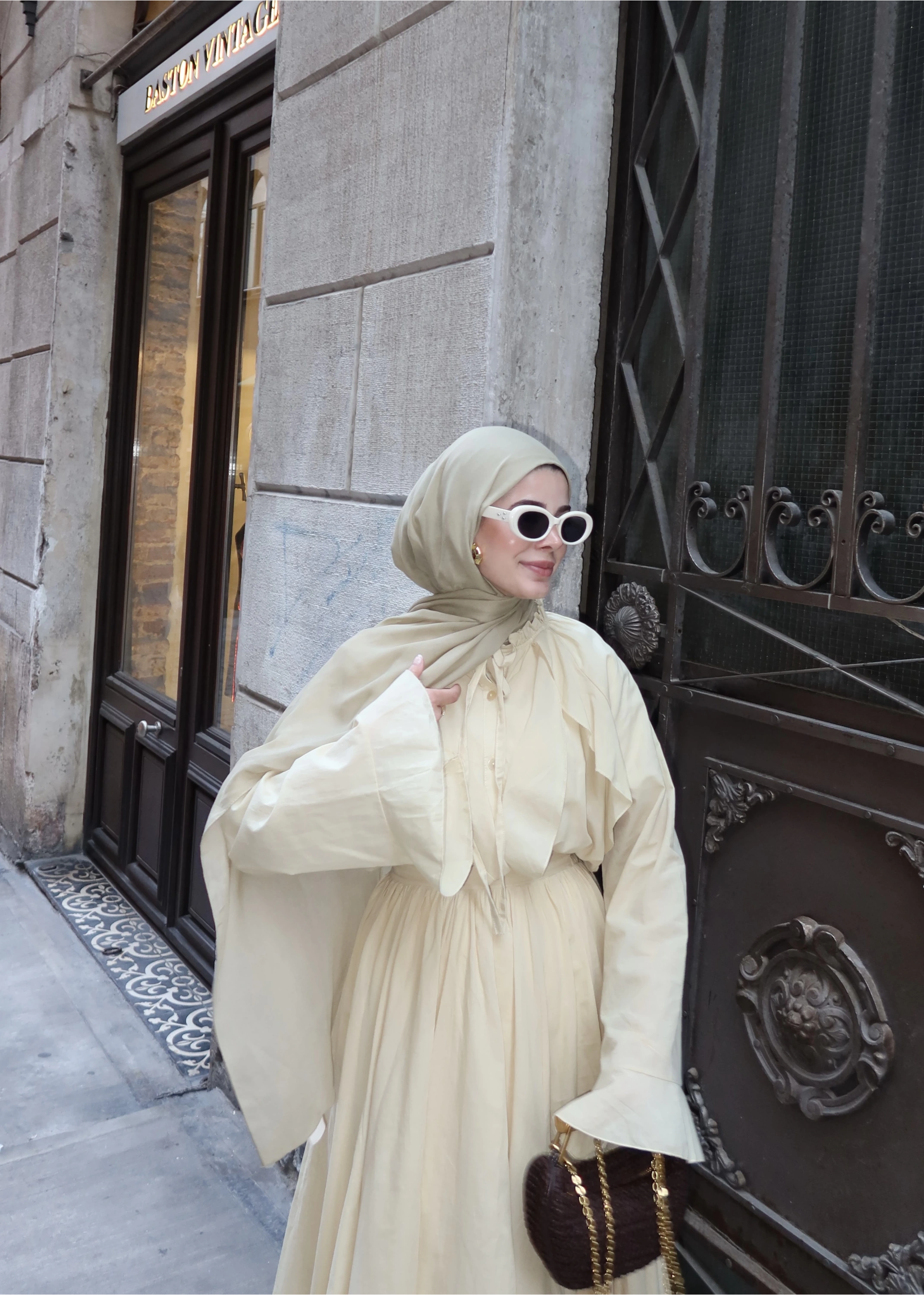 h&m Etekli Vual Takım YELLOW SARI