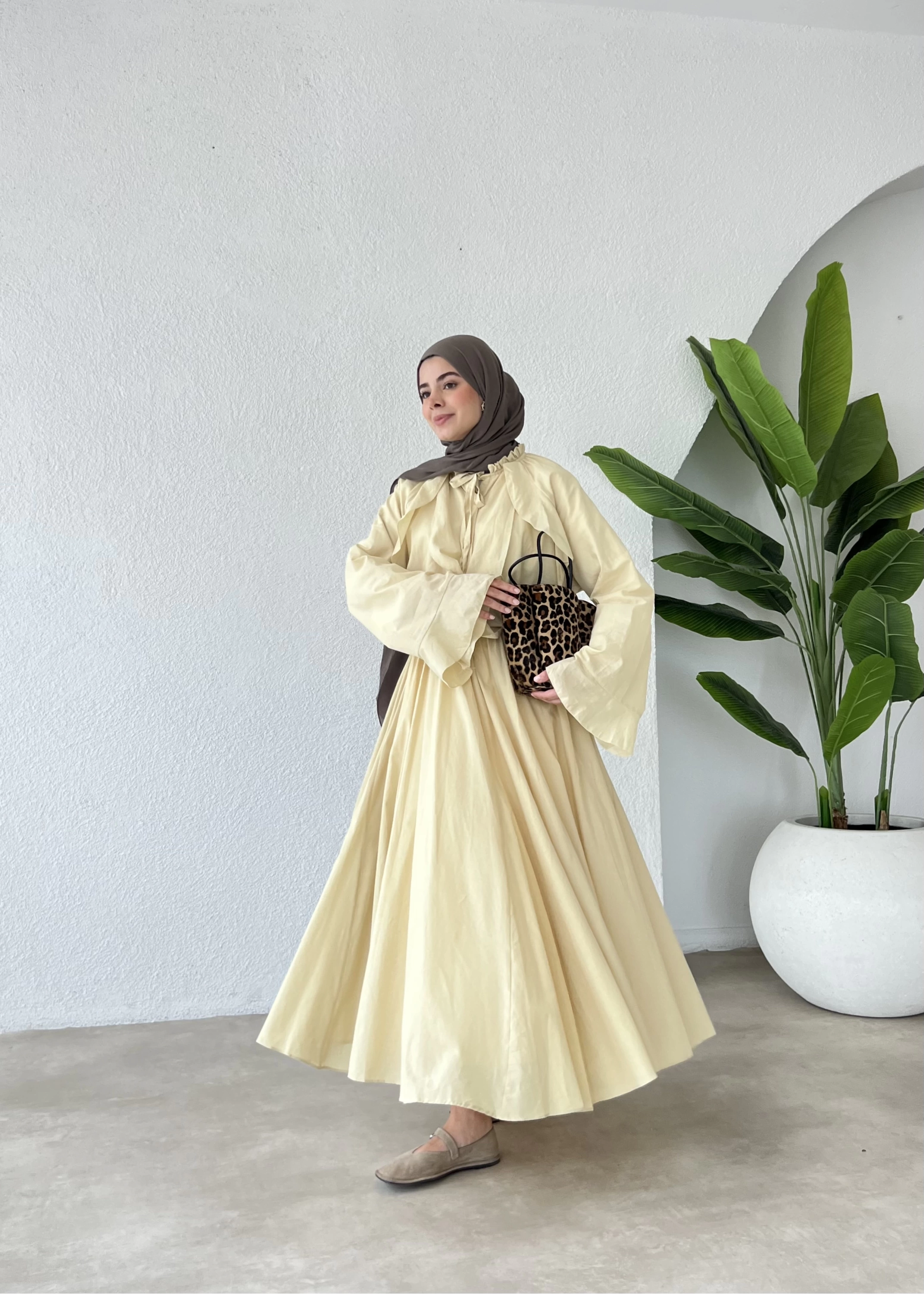 h&m Etekli Vual Takım YELLOW SARI