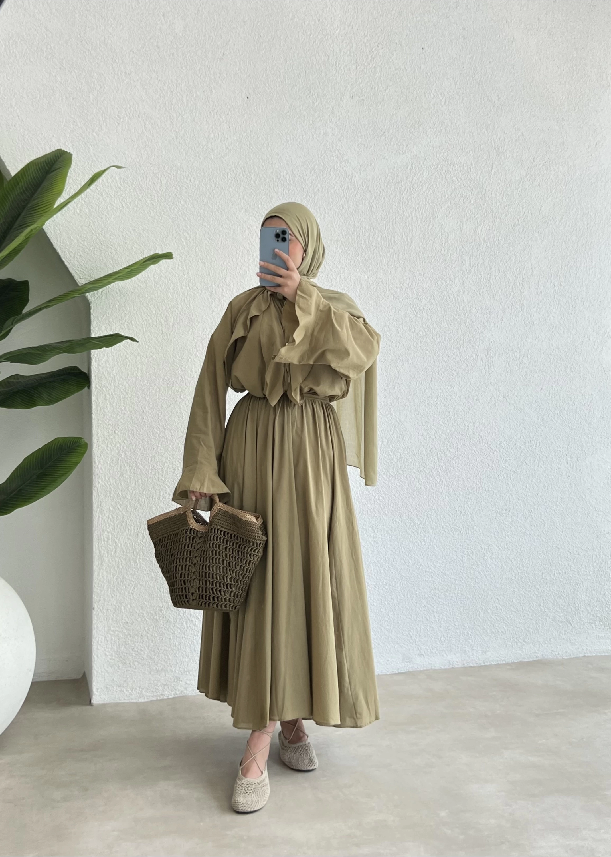 h&m Etekli Vual Takım yeşil