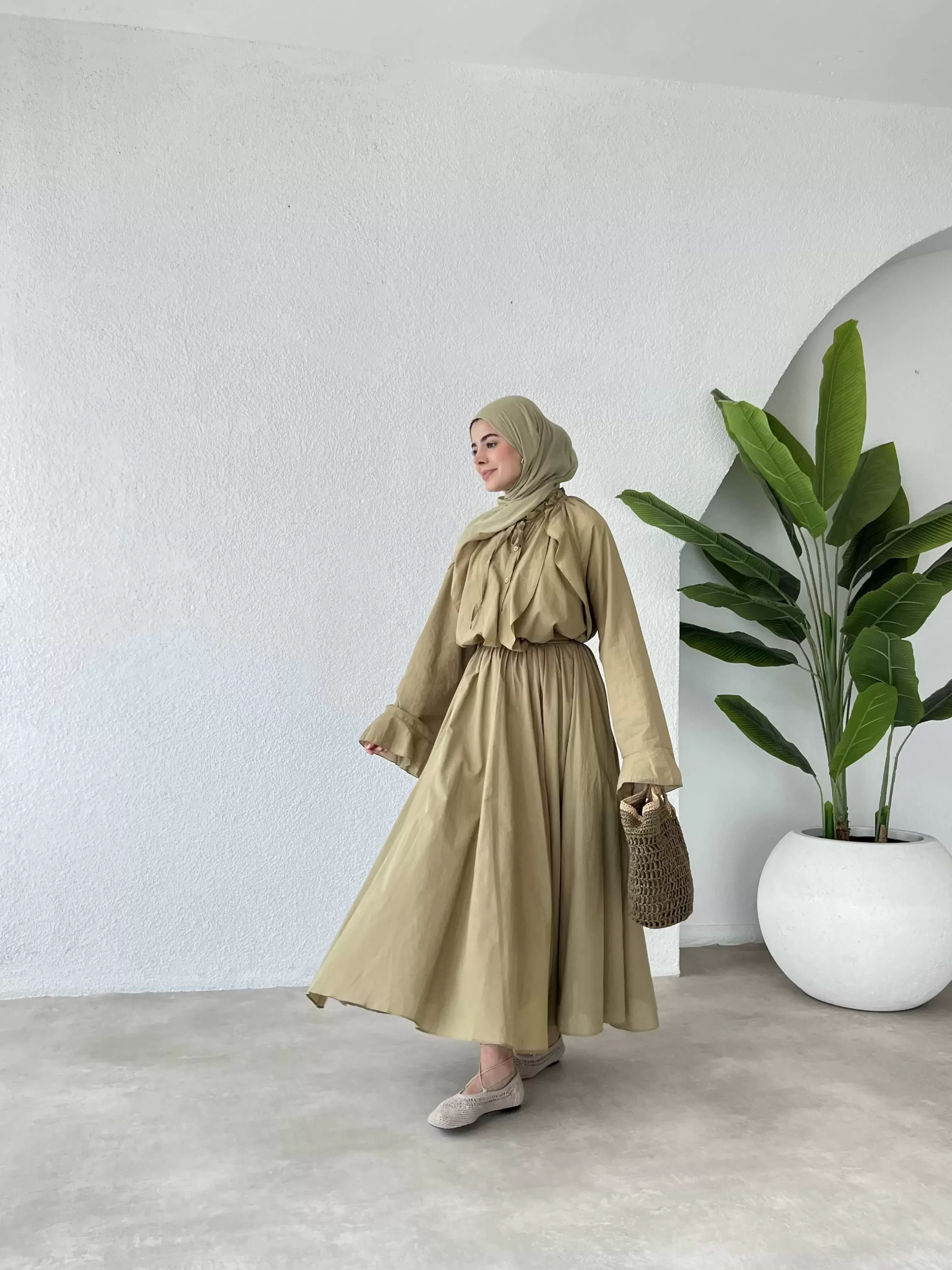h&m Etekli Vual Takım yeşil